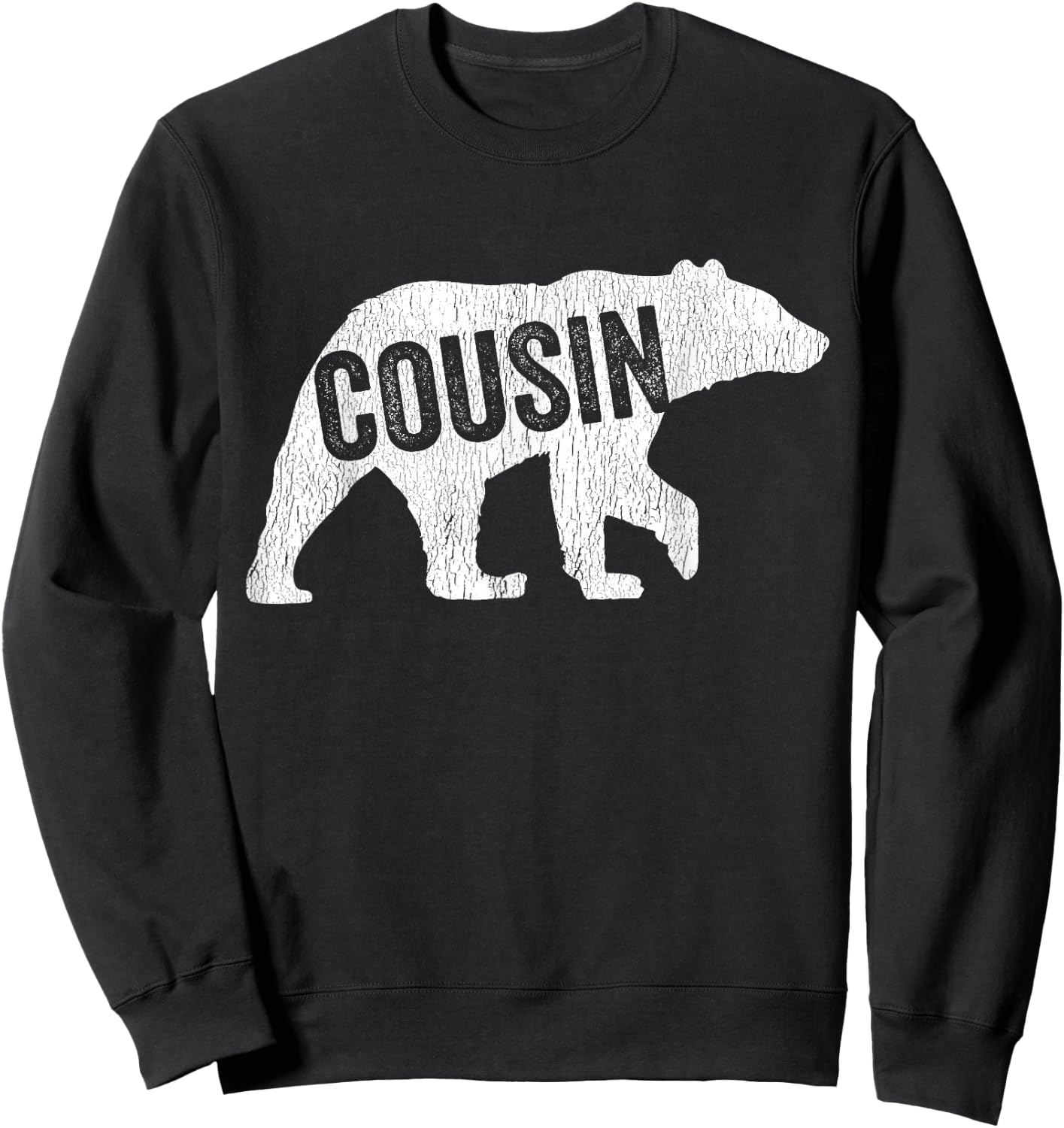 Cousin Bear Matching Family Camping Bear Funny Cousin Sweatshirt - Sweatshirt | Black