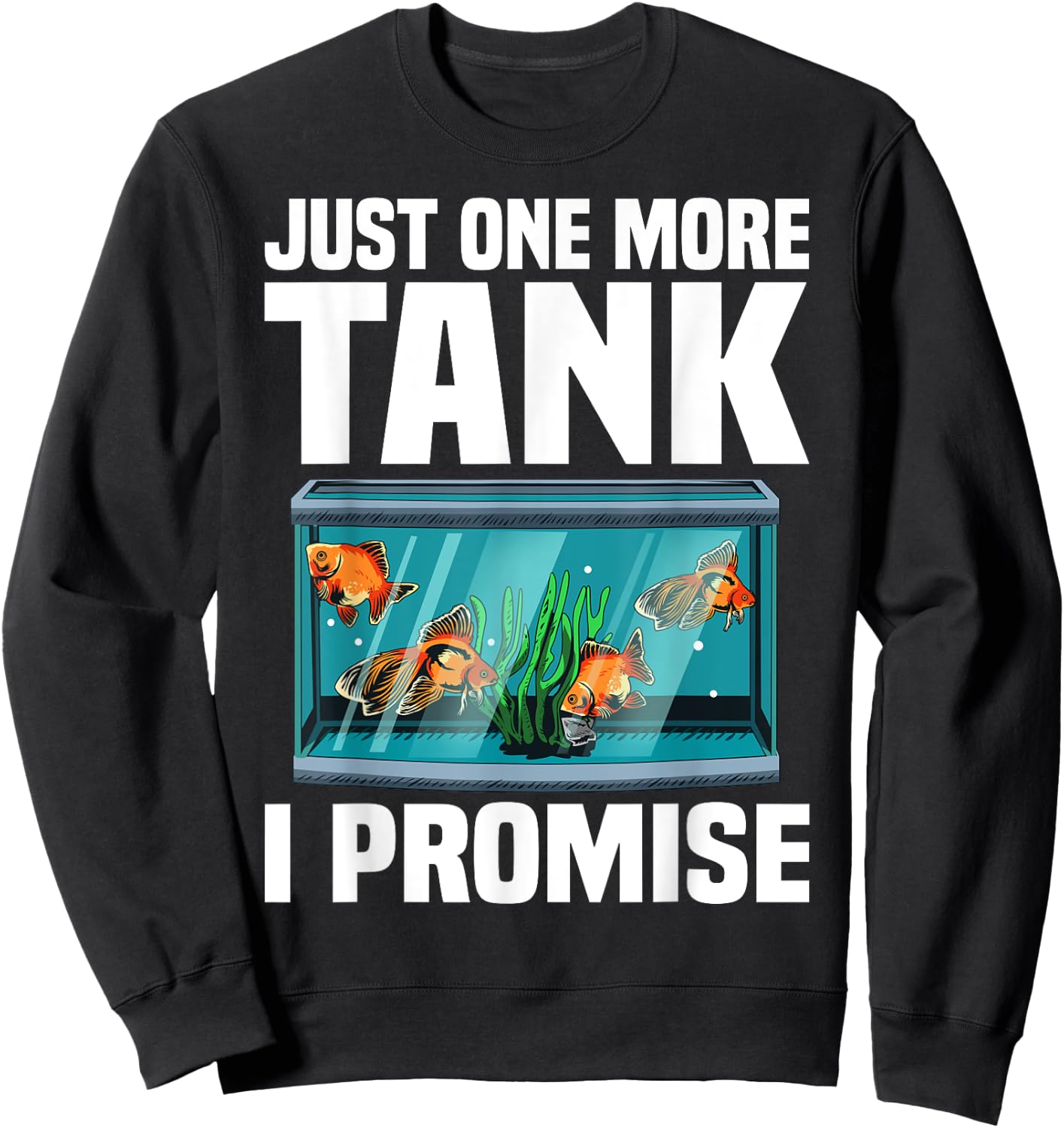 Funny Aquarium Designs Women Fish Tank Fishkeeping Sweatshirt - Sweatshirt | Black