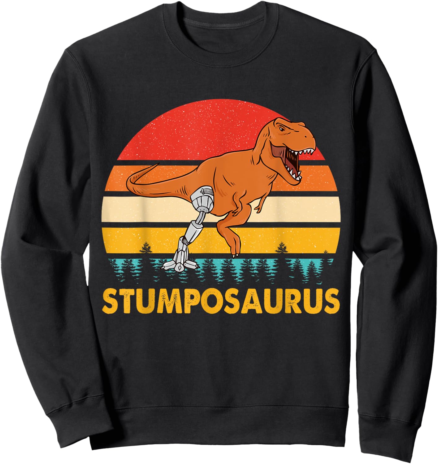 Funny Stumposaurus Vintage Apparel Sweatshirt - Sweatshirt | Black