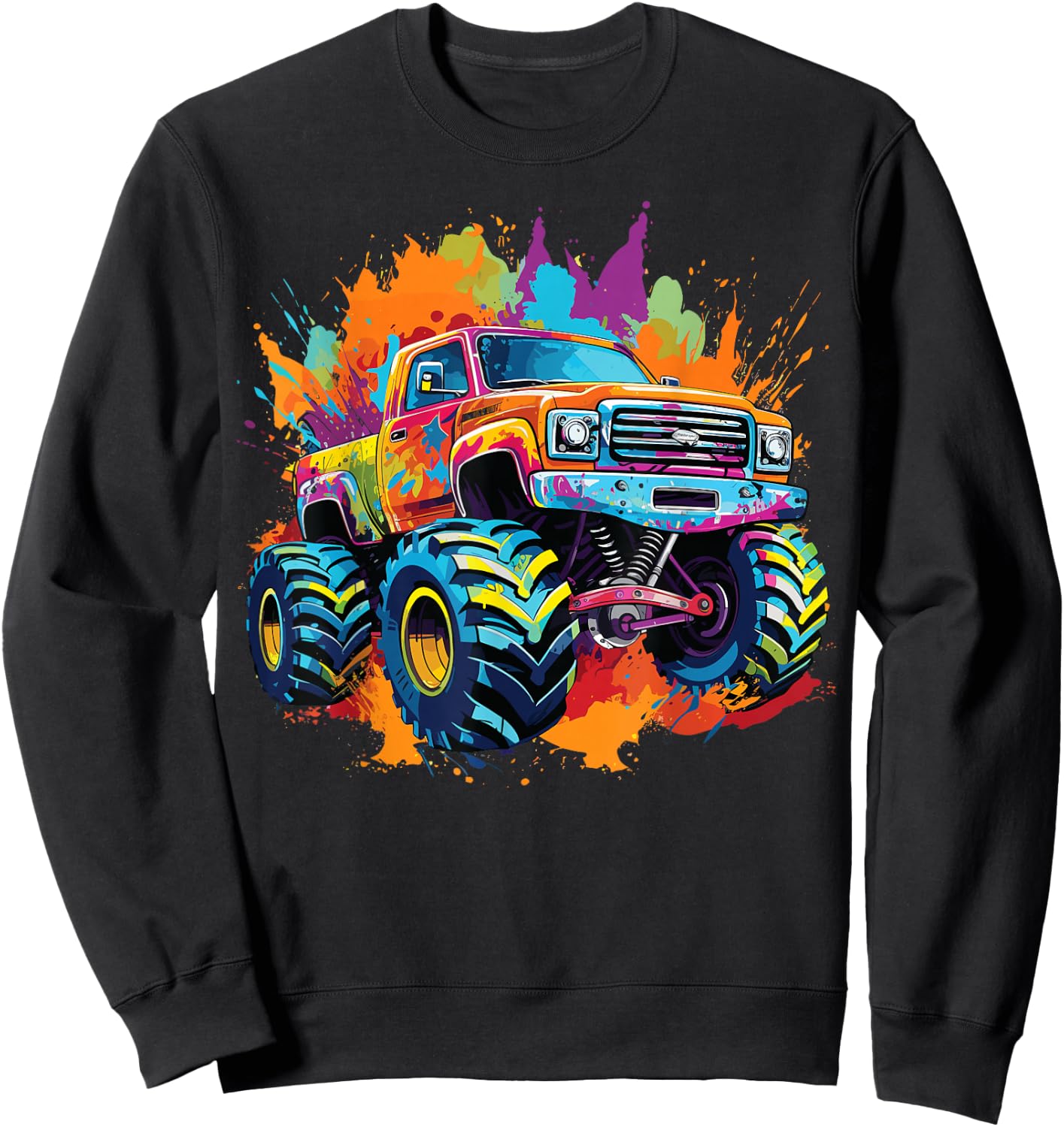 Monster Truck for toddlers Youth & Adults Sweatshirt - Sweatshirt | Black
