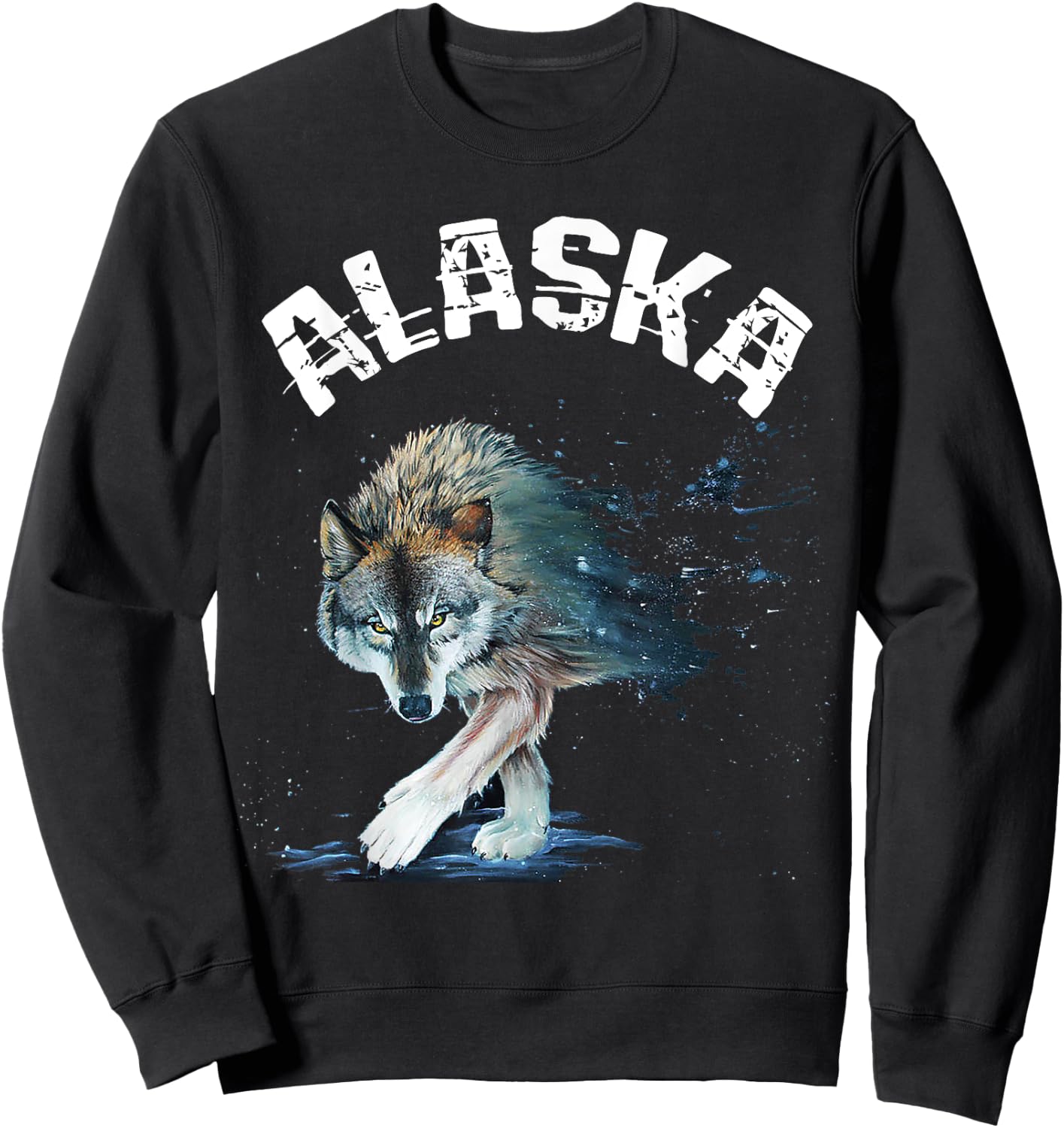 Alaska Wolf Sweatshirt - Sweatshirt | Black