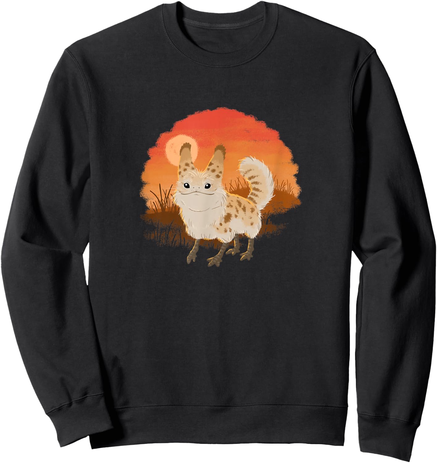 Star Wars: Ahsoka Loth-Cat Fluffy Sunset Vignette Portrait Sweatshirt - Sweatshirt | Black
