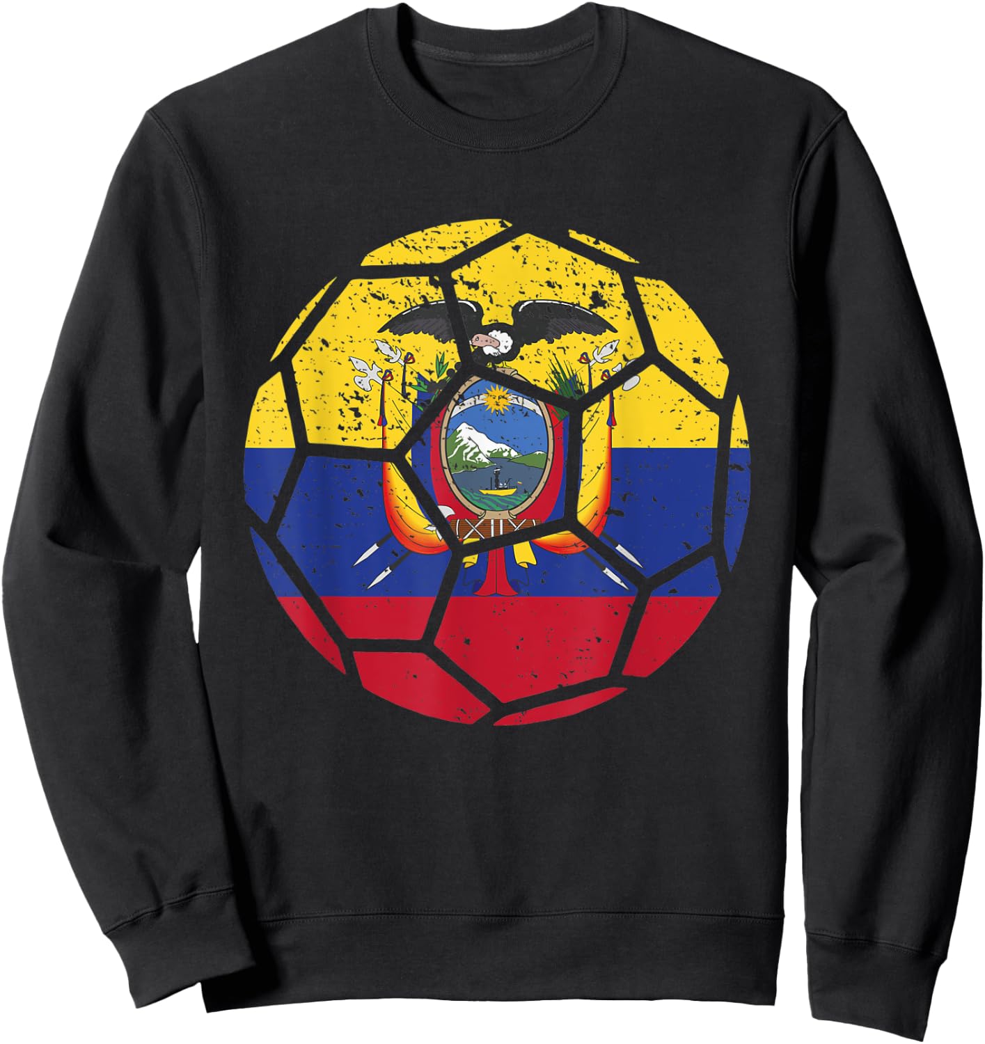 Ecuador Fans Ecuador Flag World Soccer Jersey Football Sweatshirt - Sweatshirt | Black