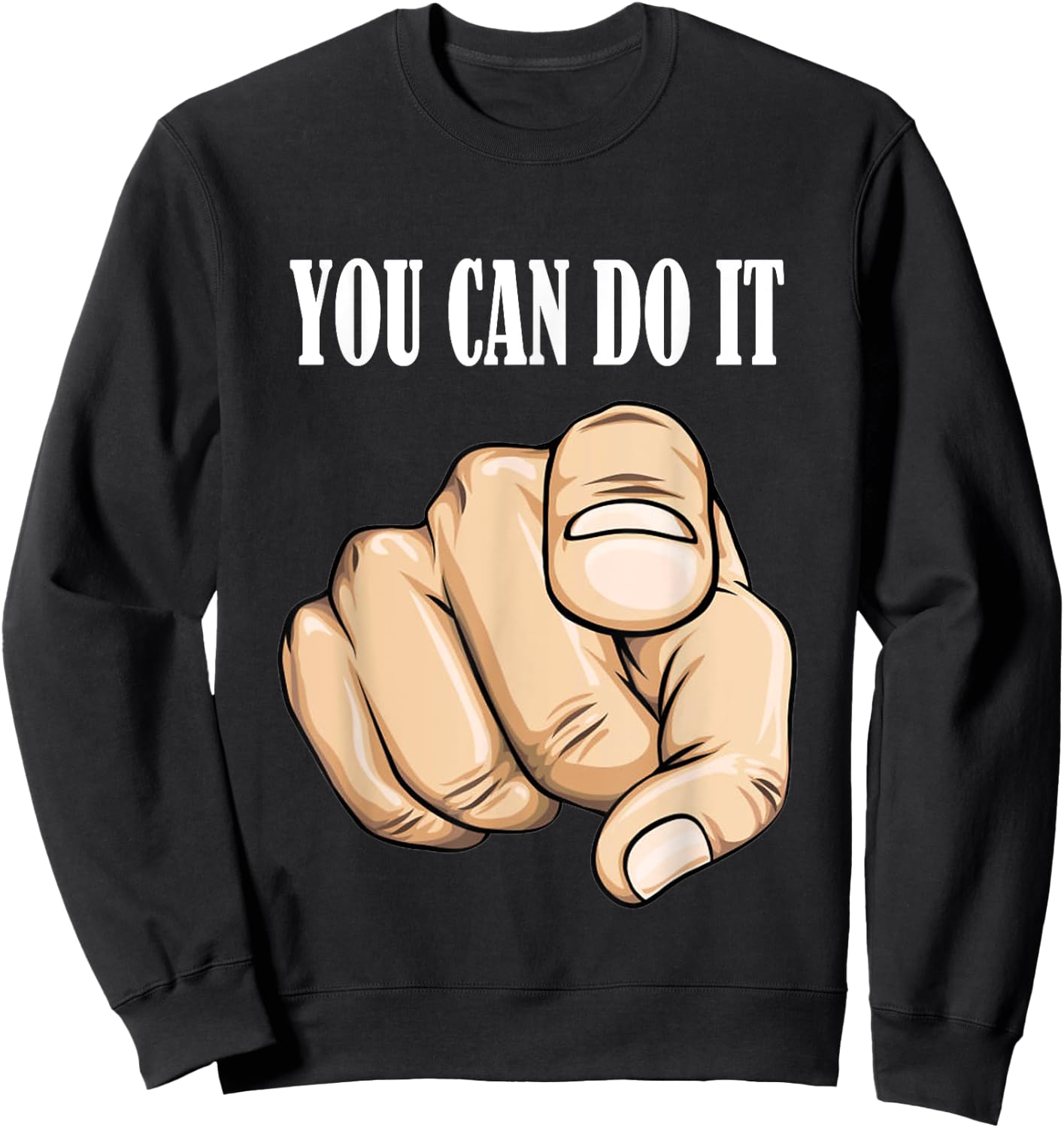 You can do it Graphic Printed Sweatshirt - Sweatshirt | Black