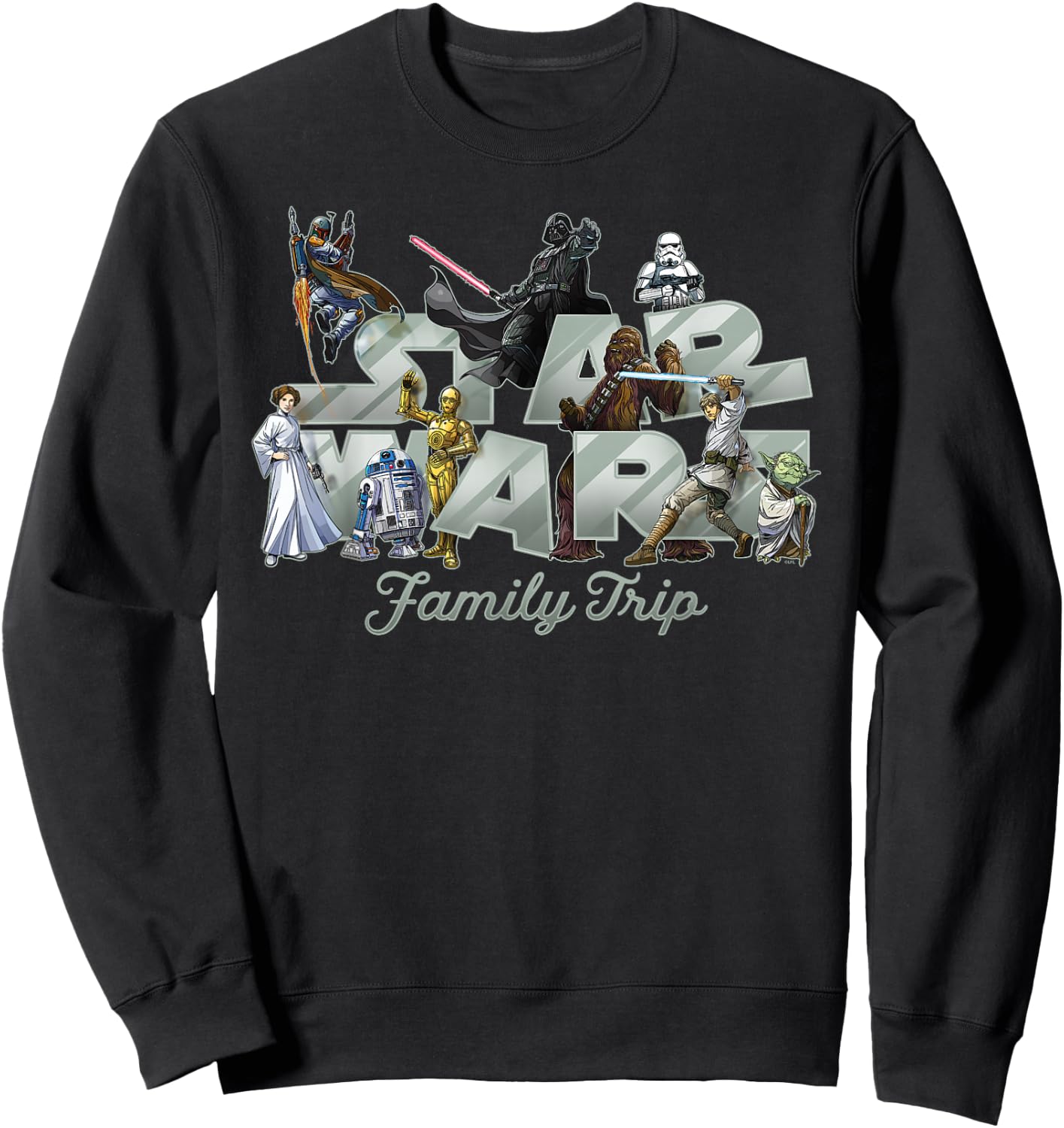 Star Wars Family Trip Original Trilogy Characters Vacation Sweatshirt - Sweatshirt | Black