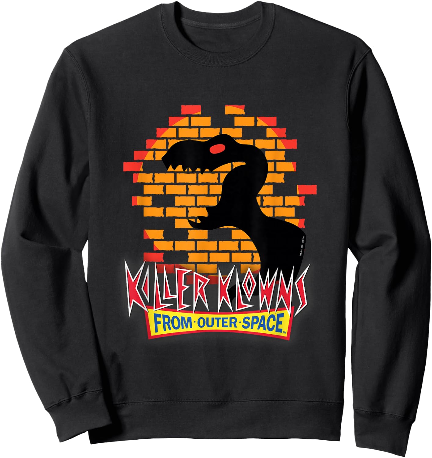 Killer Klowns from Outer Space T-Rex Dinosaur Shadow Puppet Sweatshirt - Sweatshirt | Black