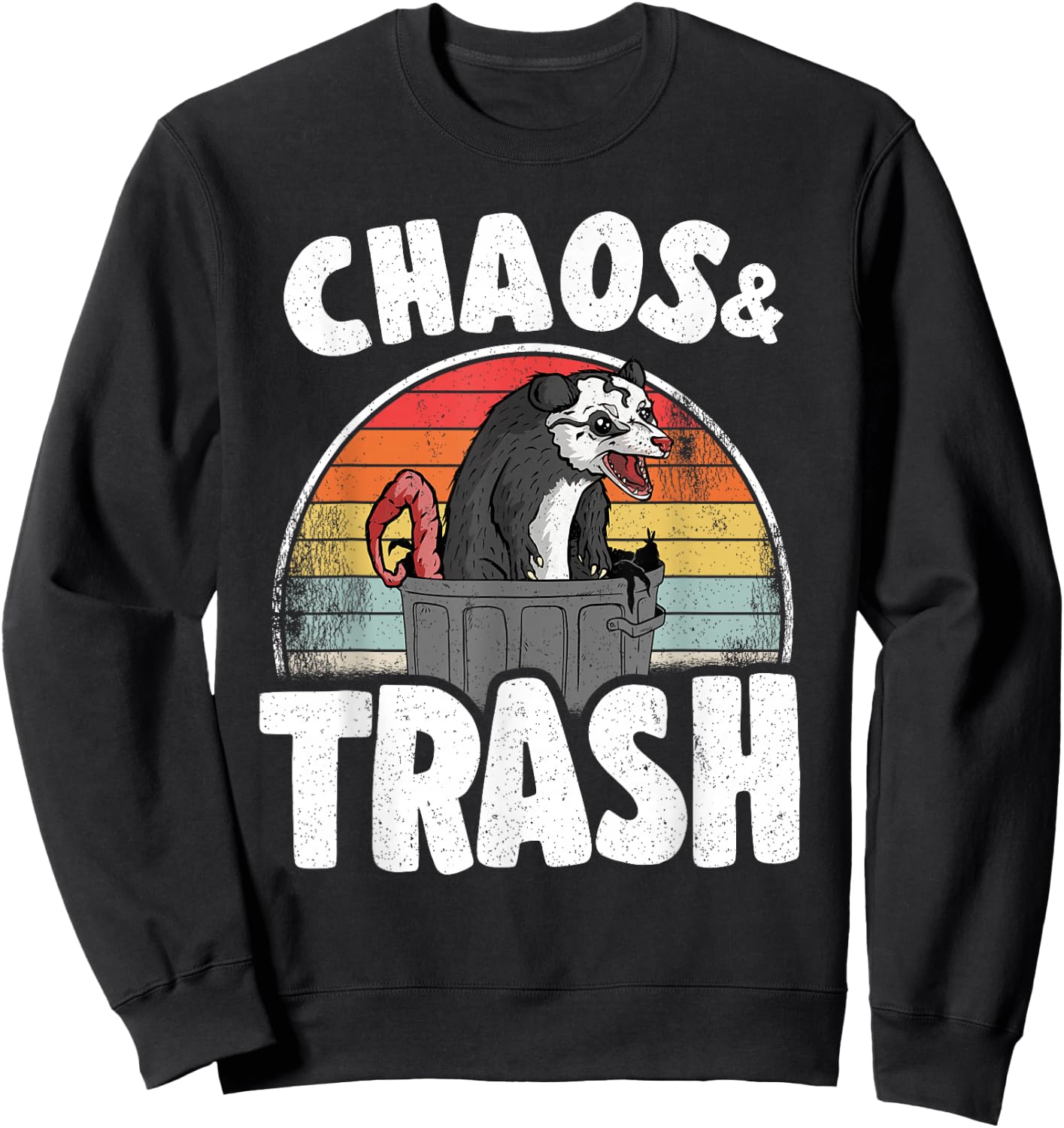 Chaos & Trash Opossum Lover Possum Sweatshirt - Sweatshirt | Black