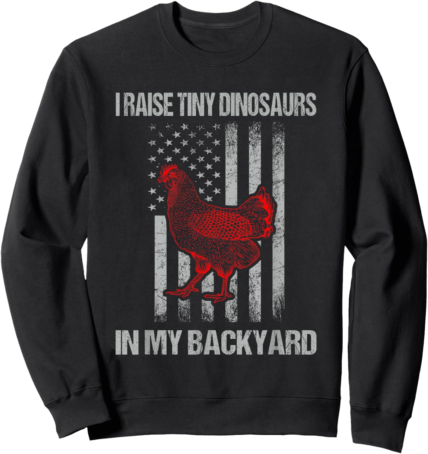 Retro Funny Future Backyard Chicken Farmer Sweatshirt - Sweatshirt | Black