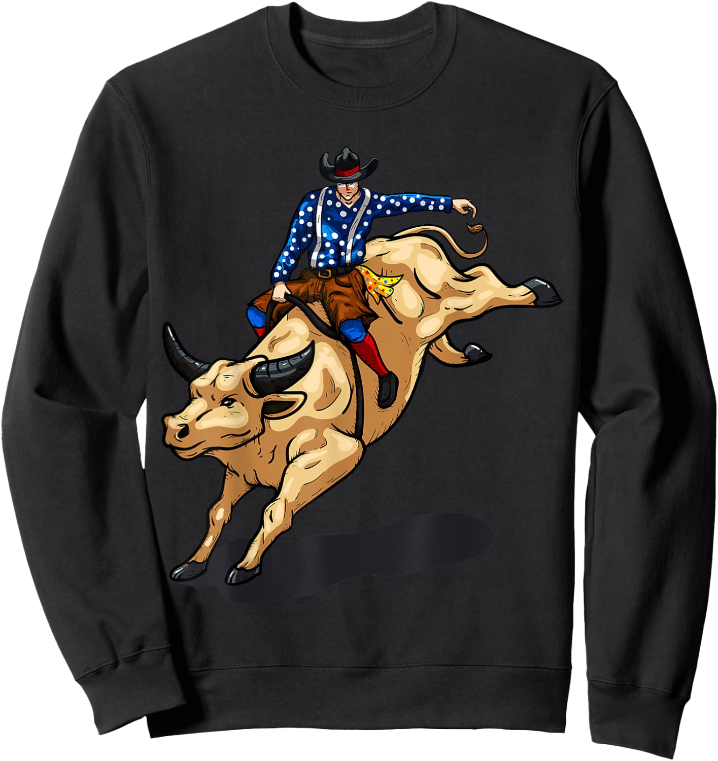 Rodeo Clown Funny Bull Fighting Lover Gag Bullfighter Outfit Sweatshirt - Sweatshirt | Black