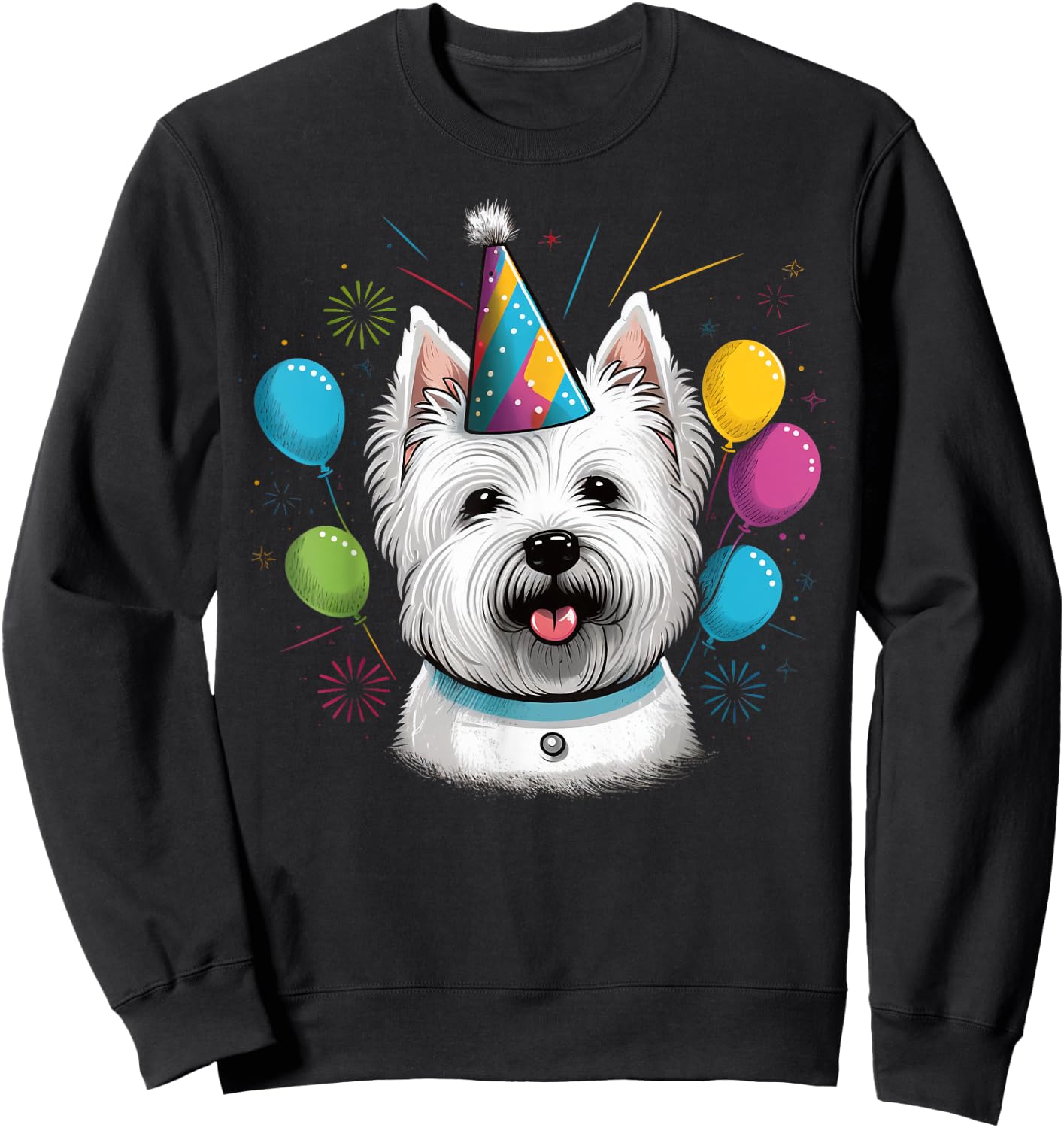 Westie Event Birthday Party West Highland White Terrier Sweatshirt - Sweatshirt | Black