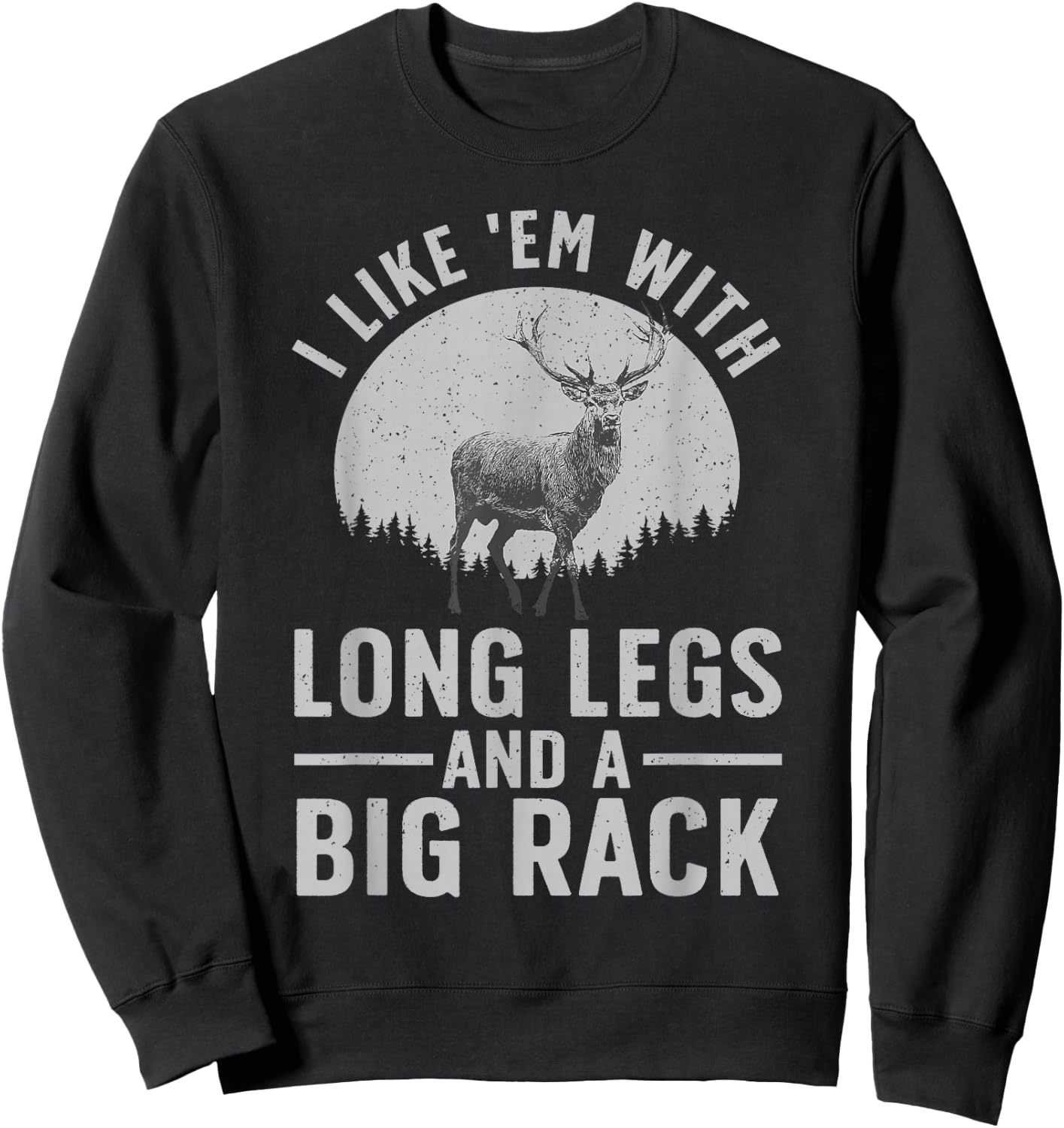 Cool Deer Hunting Art Women Hunting Wildlife Hunter Sweatshirt - Sweatshirt | Black