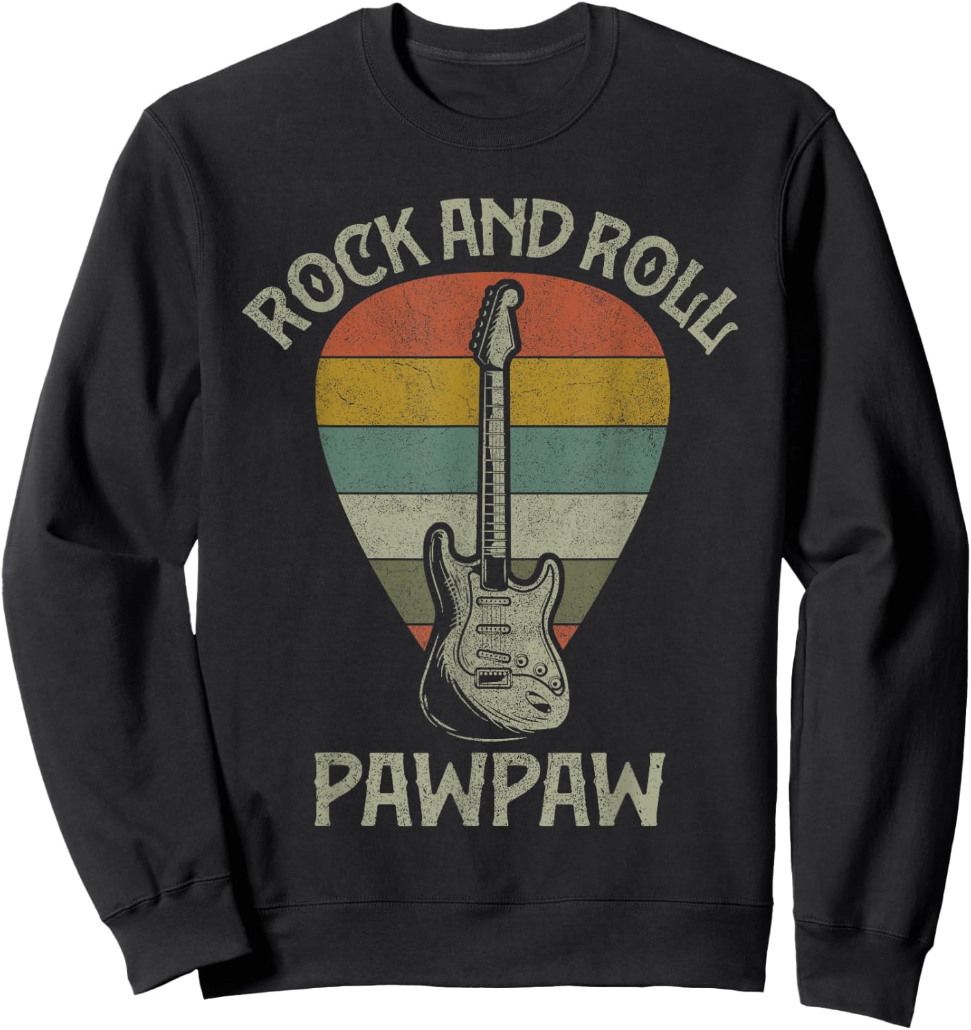 Guitarist Pawpaw Fathers Day Shirts, Guitar Player Grandpa Sweatshirt - Sweatshirt | Black