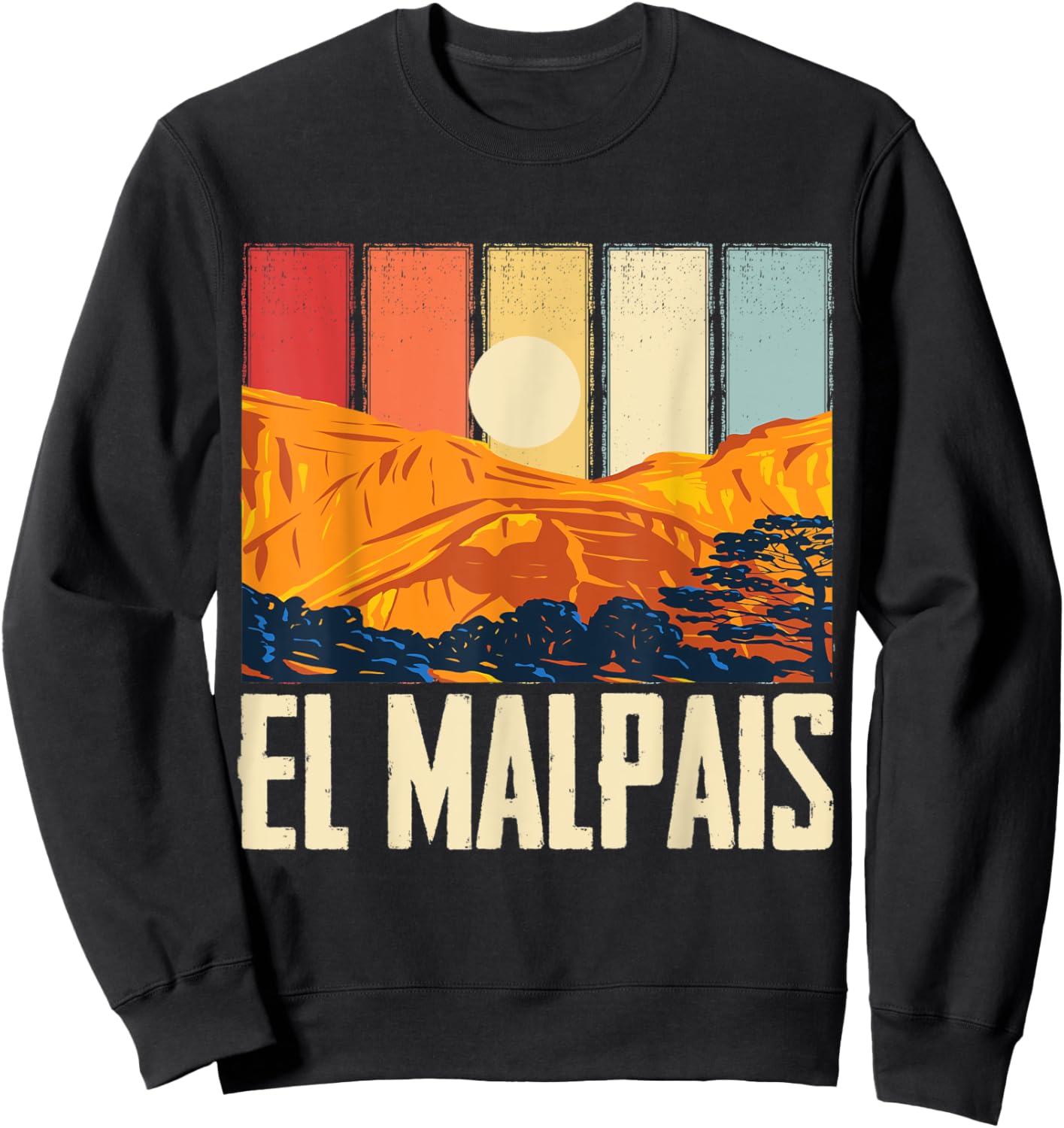 El Malpais Souvenir National Monument Mountain Ranges Sweatshirt - Sweatshirt | Black