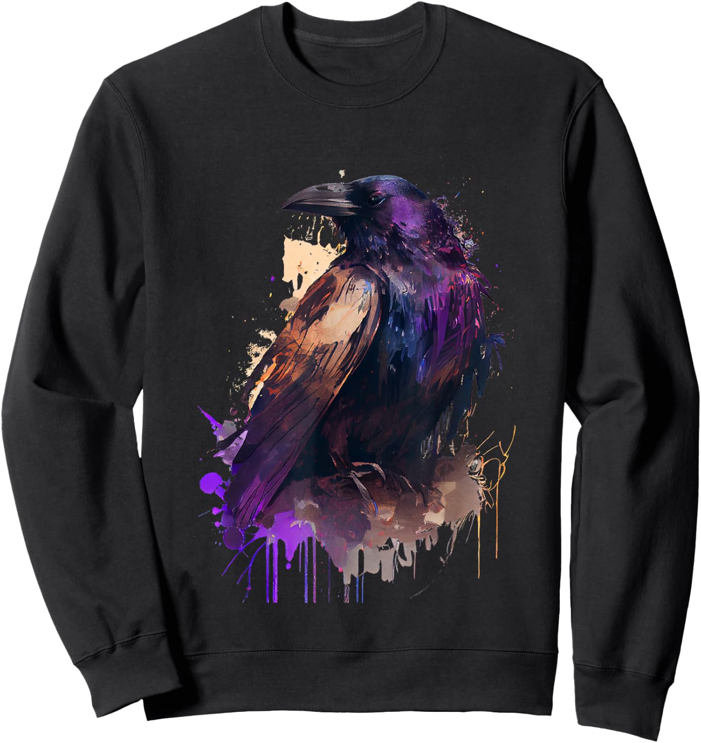 Raven colorful design Sweatshirt - Sweatshirt | Black