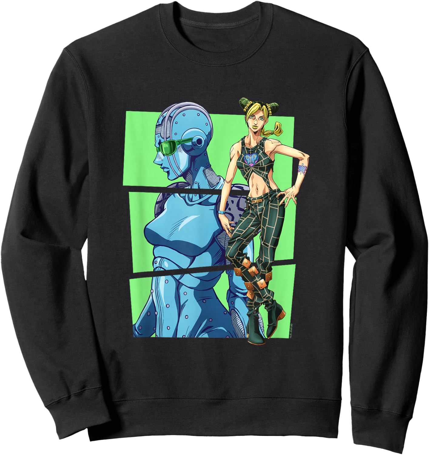 JoJo's Bizarre Adventure Part 6 Jolyne & Stone Ocean Blocks Sweatshirt - Sweatshirt | Black