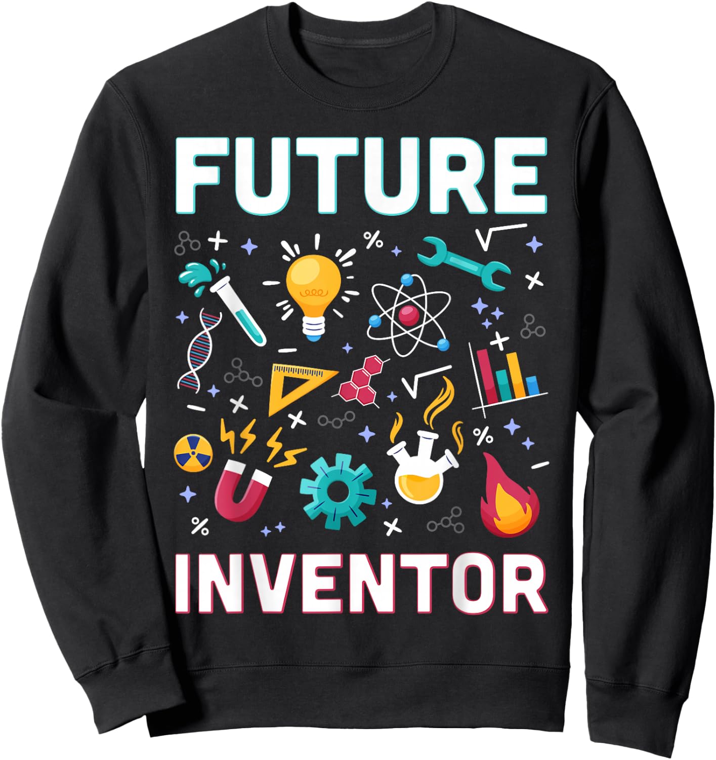 Future Inventor Exploration Invention Smart Creator Kids Sweatshirt - Sweatshirt | Black