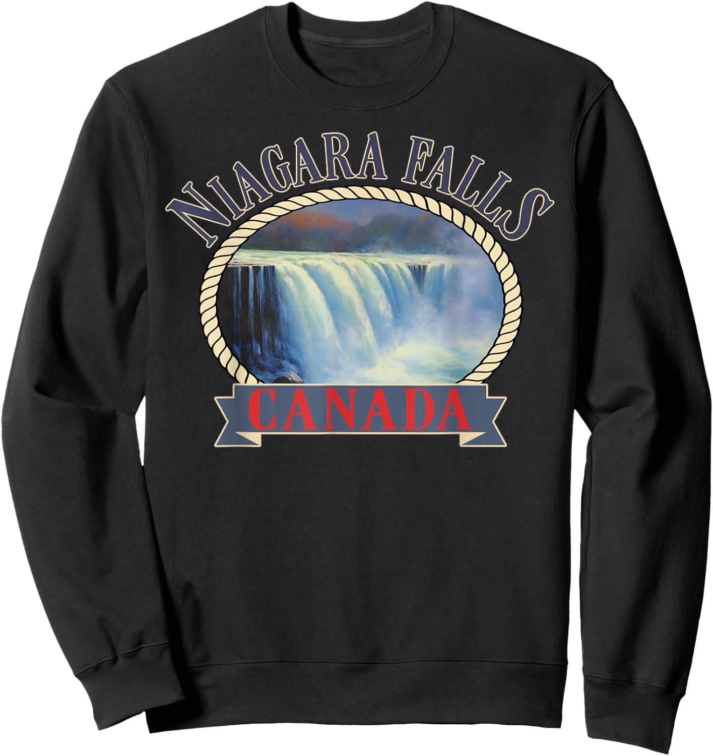 Niagara Falls Canada USA Nature river Sweatshirt - Sweatshirt | Black