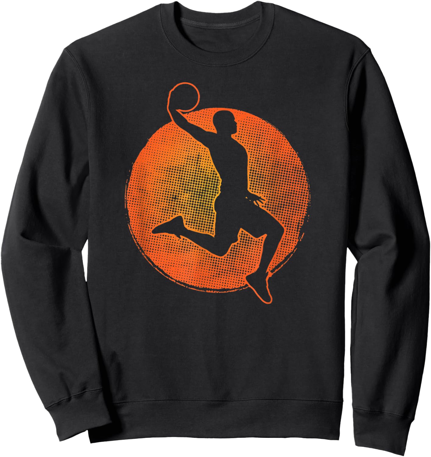 Basketball Player Sport Vintage Men Boys Basketball Sweatshirt - Sweatshirt | Black