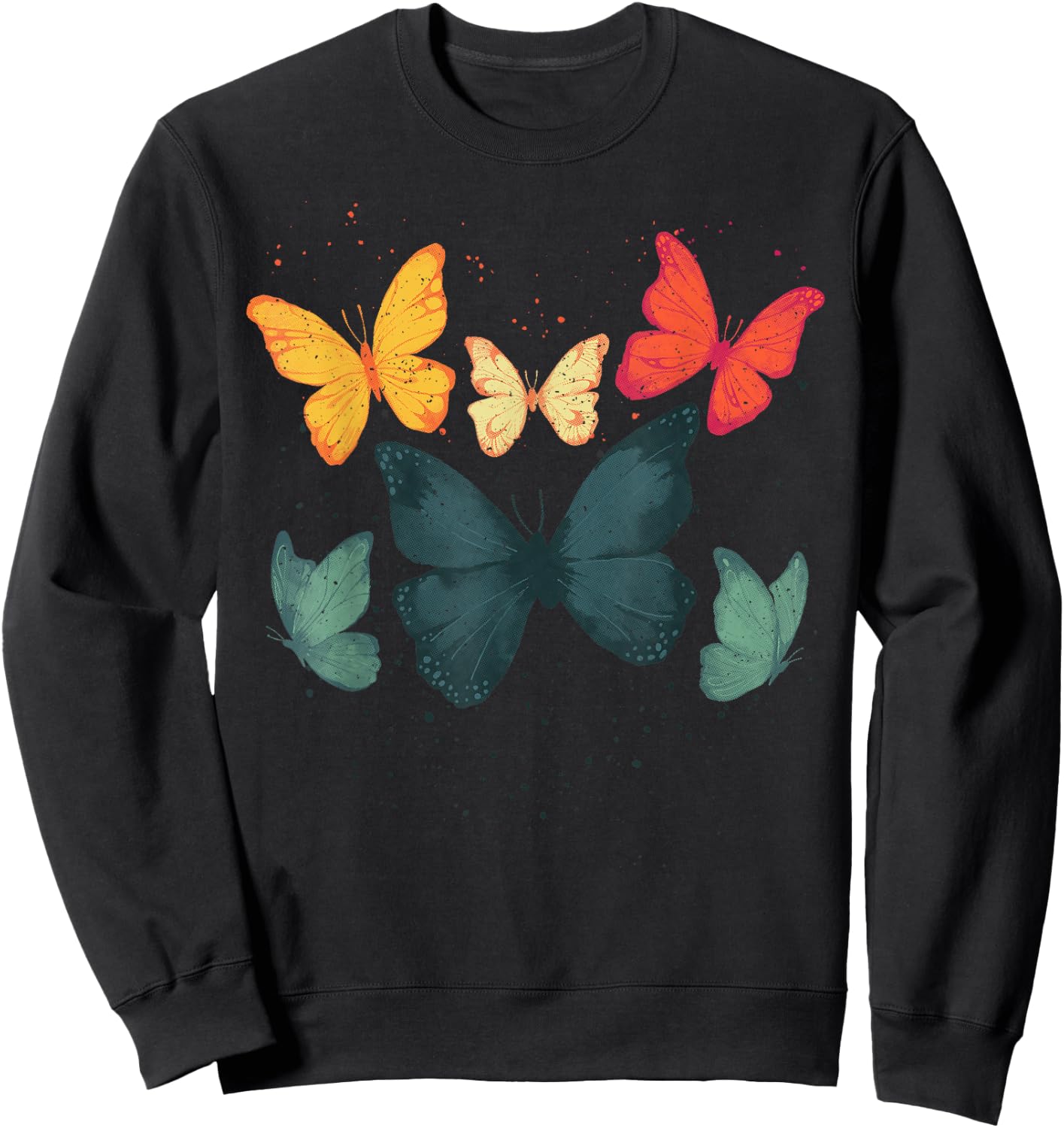 Cool Butterfly Art Women Monarch Butterfly Lover Sweatshirt - Sweatshirt | Black