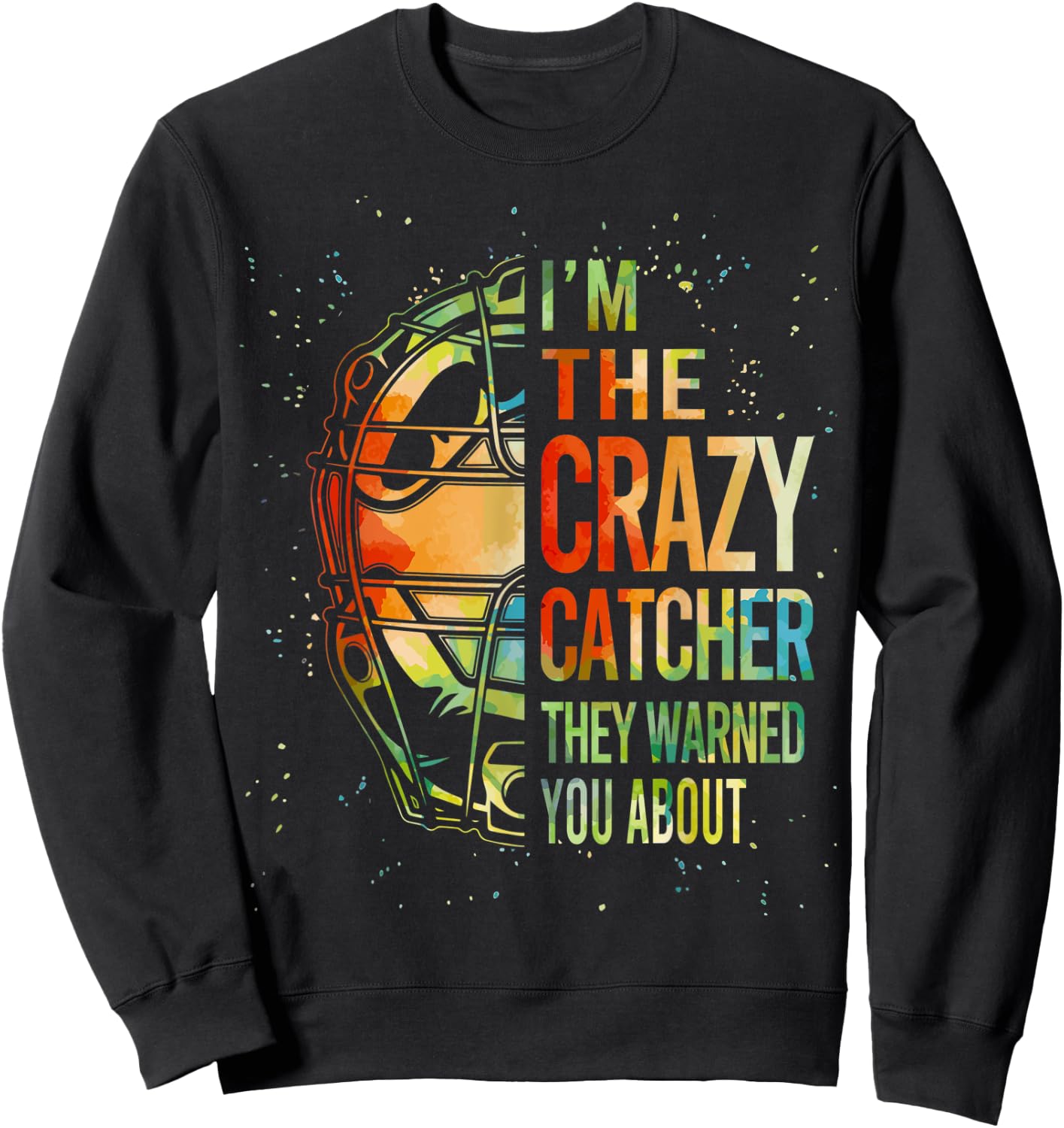 Cute Softball-Shirt Crazy Catcher Gift Funny Youth Teen Girl Sweatshirt - Sweatshirt | Black