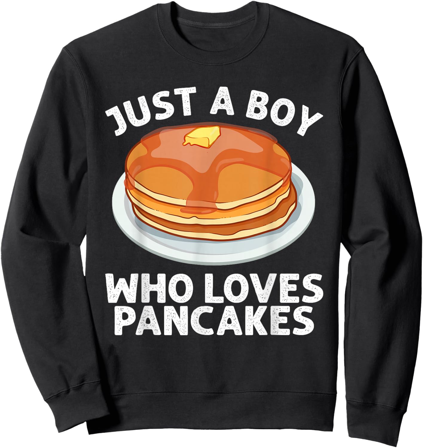 Cool Pancake Art For Boys Men Breakfast Food Pancake Lovers Sweatshirt - Sweatshirt | Black