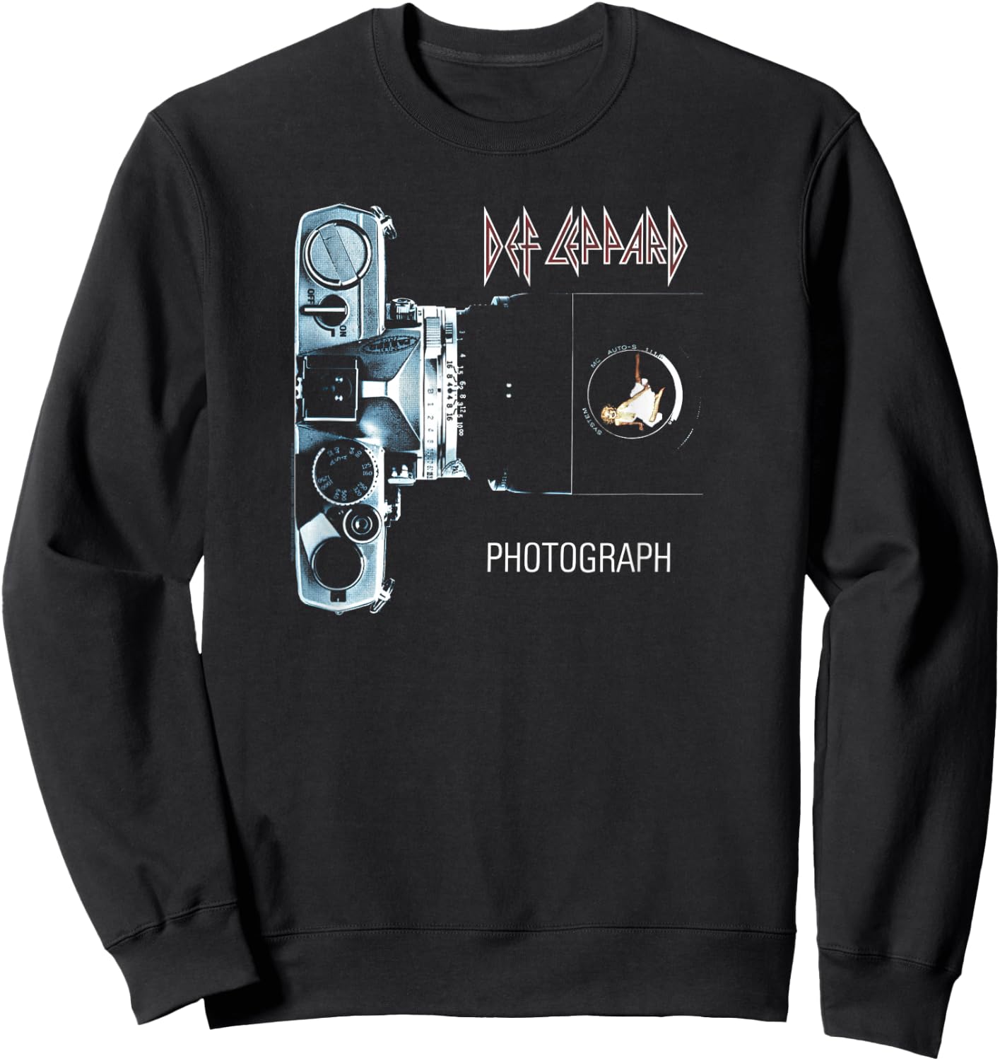 Def Leppard Official Photograph - -Adults, Black, Small, Short Sleeve Sweatshirt - Sweatshirt | Black