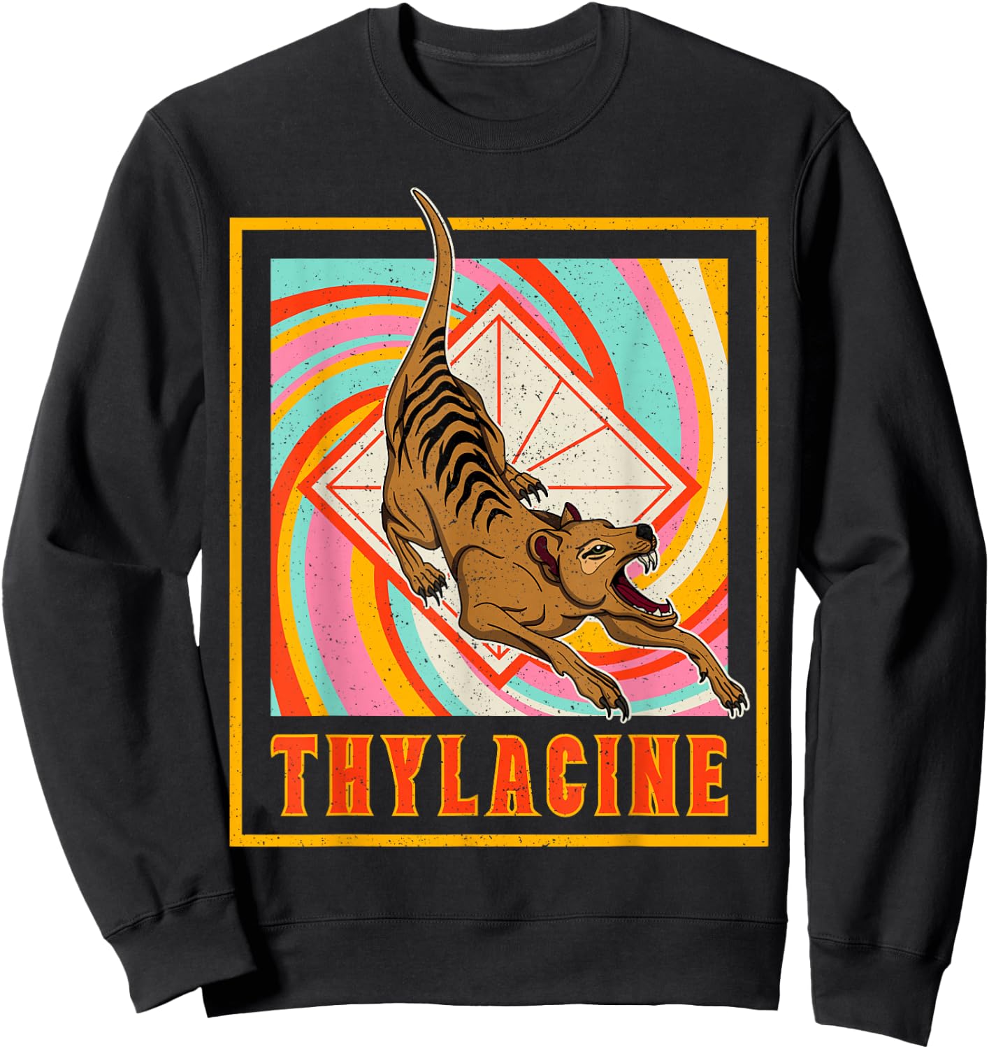 Thylacine Tasmanian Biologist Nation Cynocephalus Tasmania Sweatshirt - Sweatshirt | Black