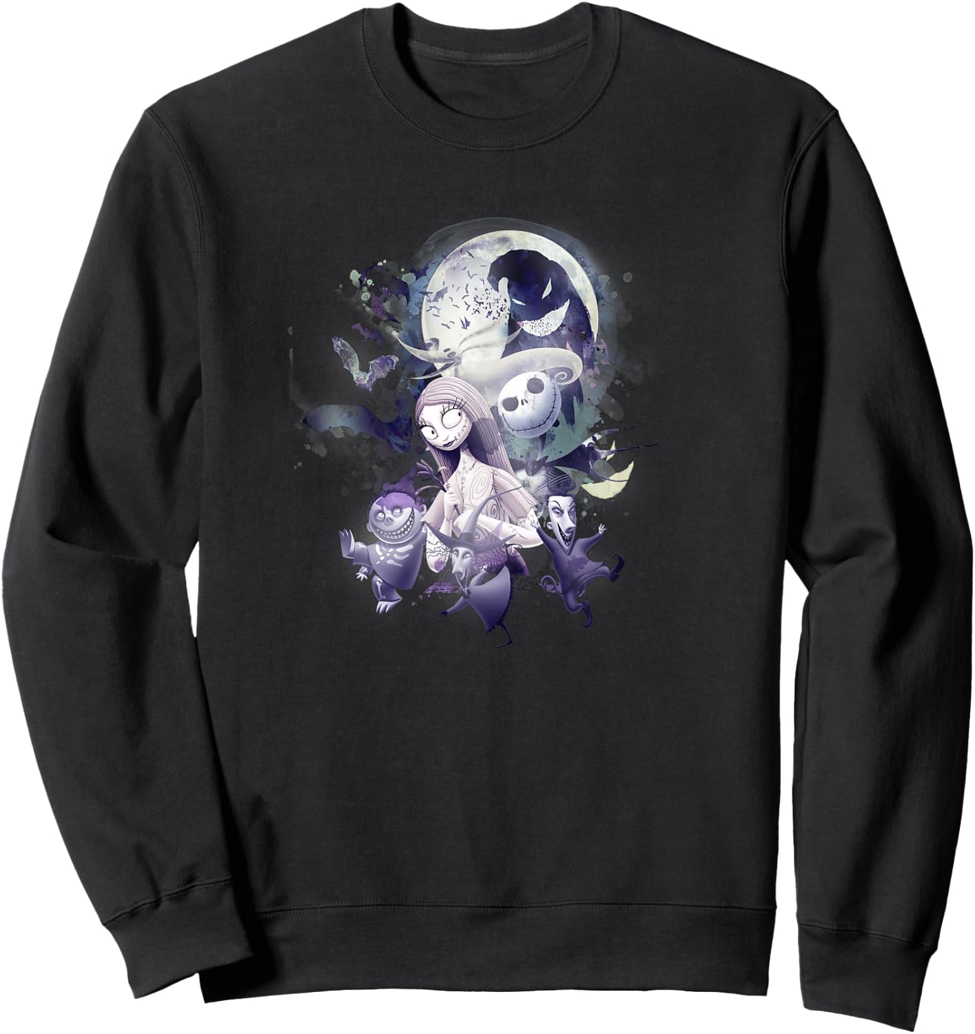 Disney The Nightmare Before Christmas Moon Glow Group Sweatshirt - Sweatshirt | Black