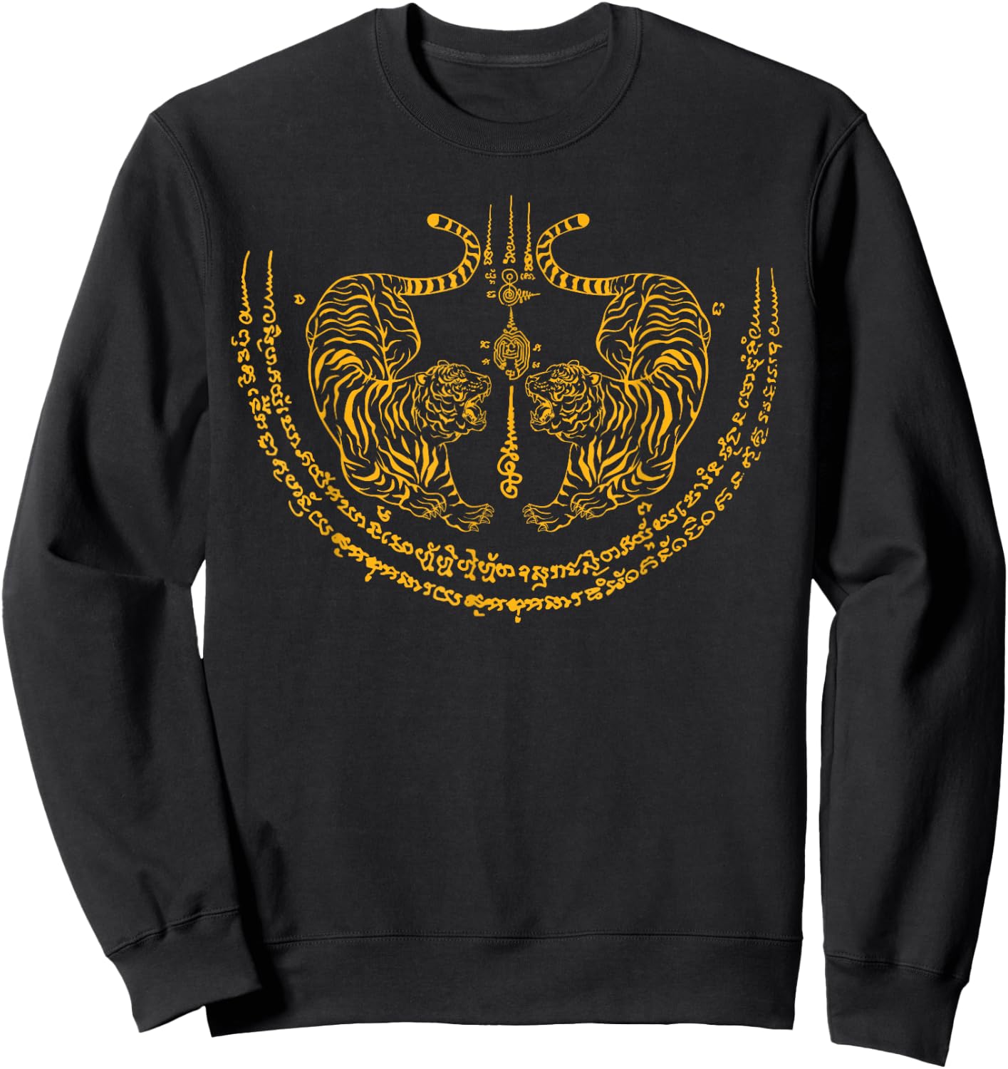 Thailand Kickboxer Muay Thai Thai Boxer Twin Tiger Sak Yant Sweatshirt - Sweatshirt | Black