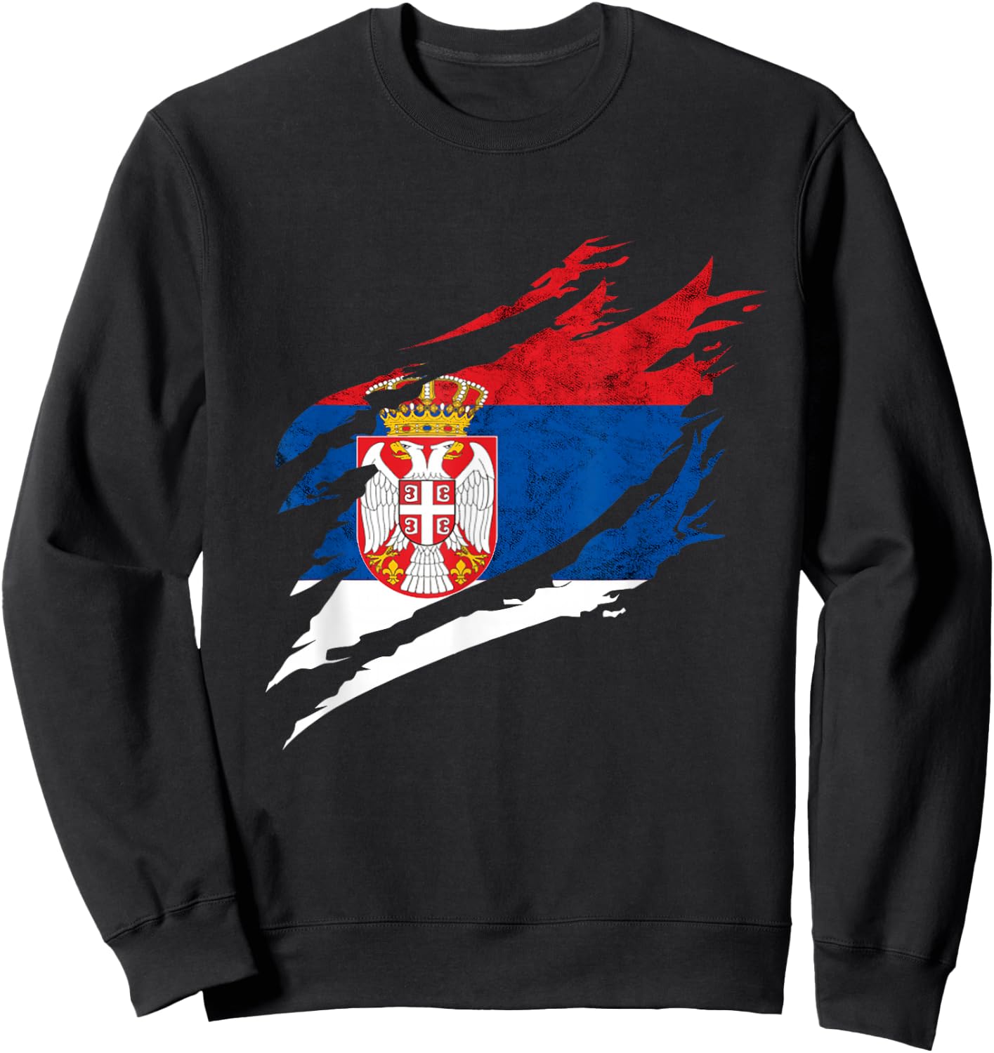 Serbia Vintage Serbian Flag Serbian Pride Serbian Roots Sweatshirt - Sweatshirt | Black