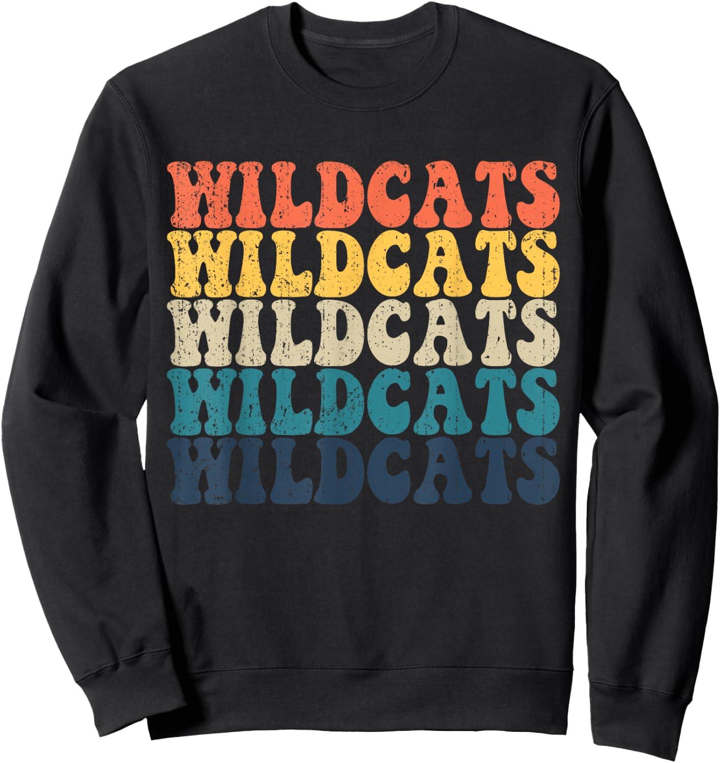 Wildcats High School Wildcats Sports Team Retro Wildcats Sweatshirt - Sweatshirt | Black