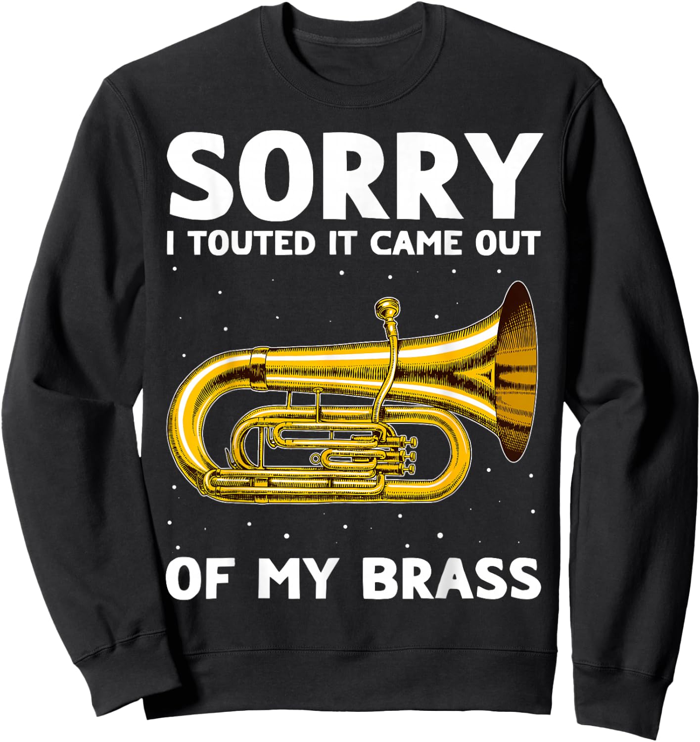 French Horn Double Tonguing Mellophone Player Sweatshirt - Sweatshirt | Black