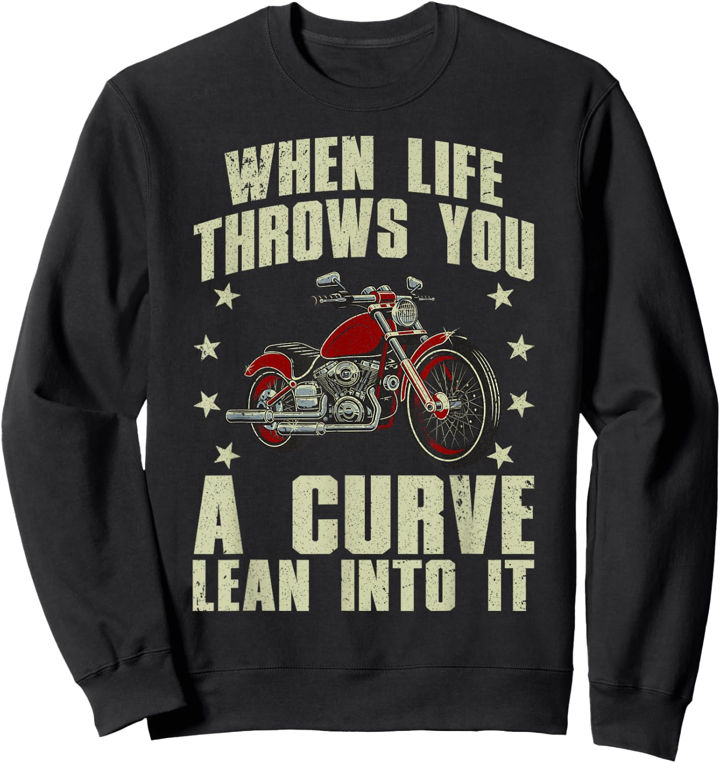Funny Motorcycle Racer Design Women Motorcycle Lover Small Sweatshirt - Sweatshirt | Black