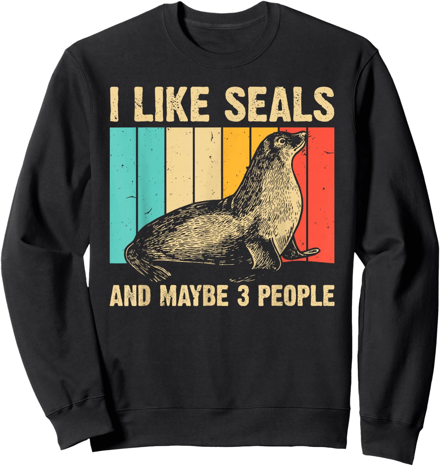Cool Seal Women Sea Animal Lover Sea Lion Creature Sweatshirt - Sweatshirt | Black