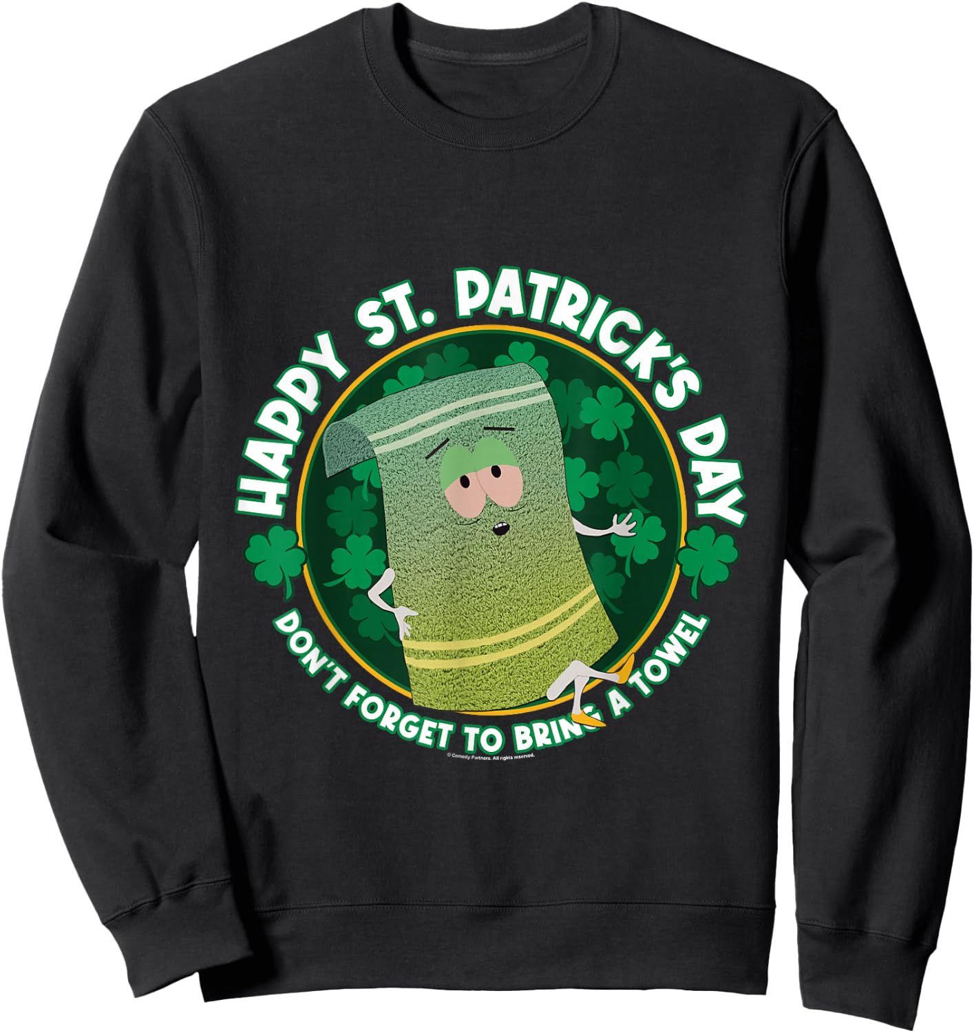 South Park St. Patrick's Day Towelie Sweatshirt - Sweatshirt | Black
