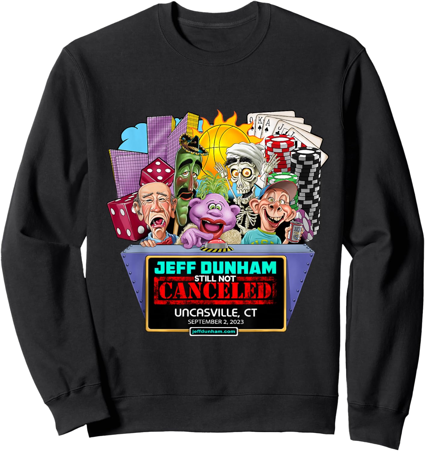 Jeff Dunham Uncasville, CT (2023) Sweatshirt - Sweatshirt | Black