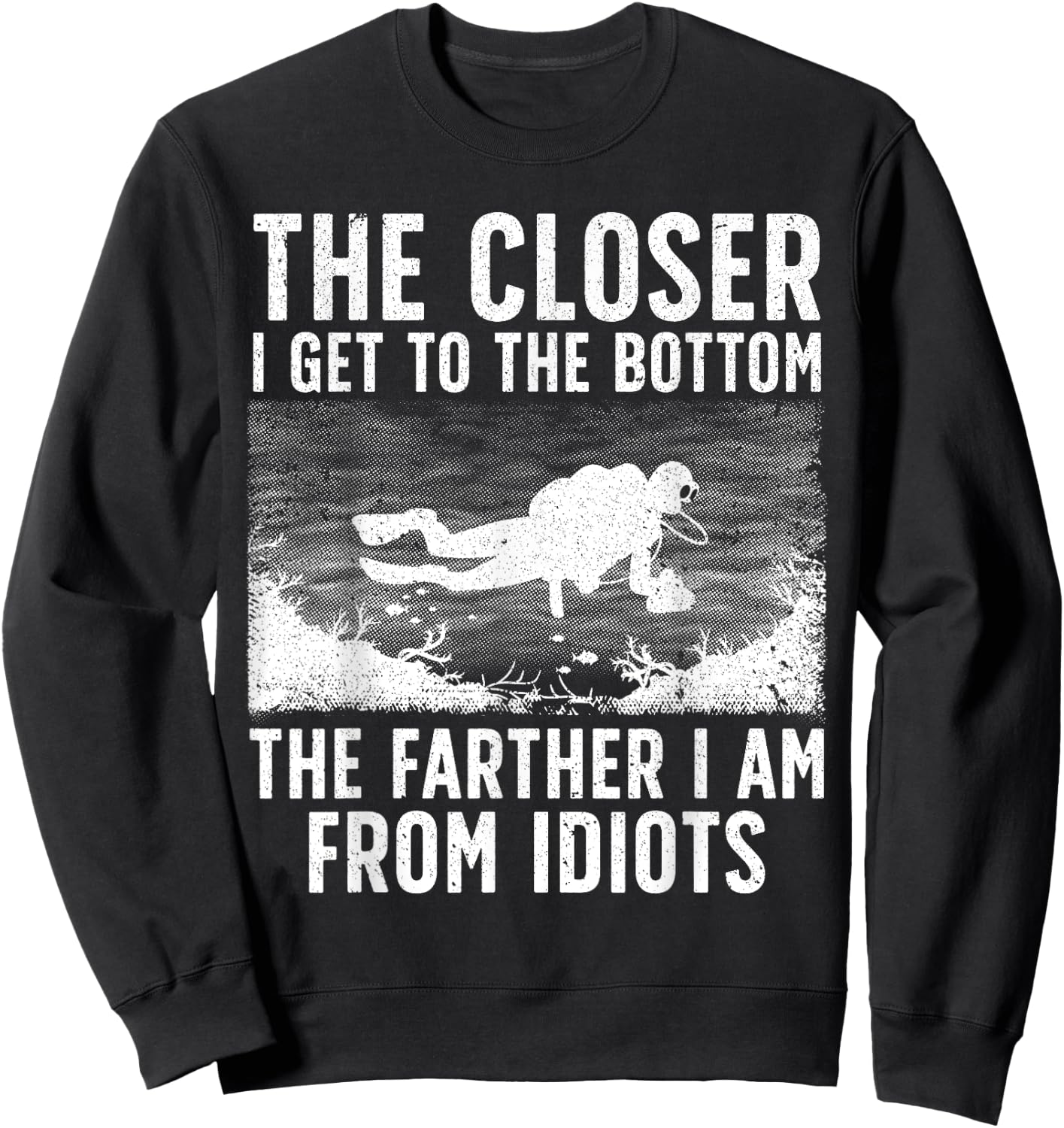Funny Scuba Diving Art Women Scuba Dive Diving Diver Sweatshirt - Sweatshirt | Black