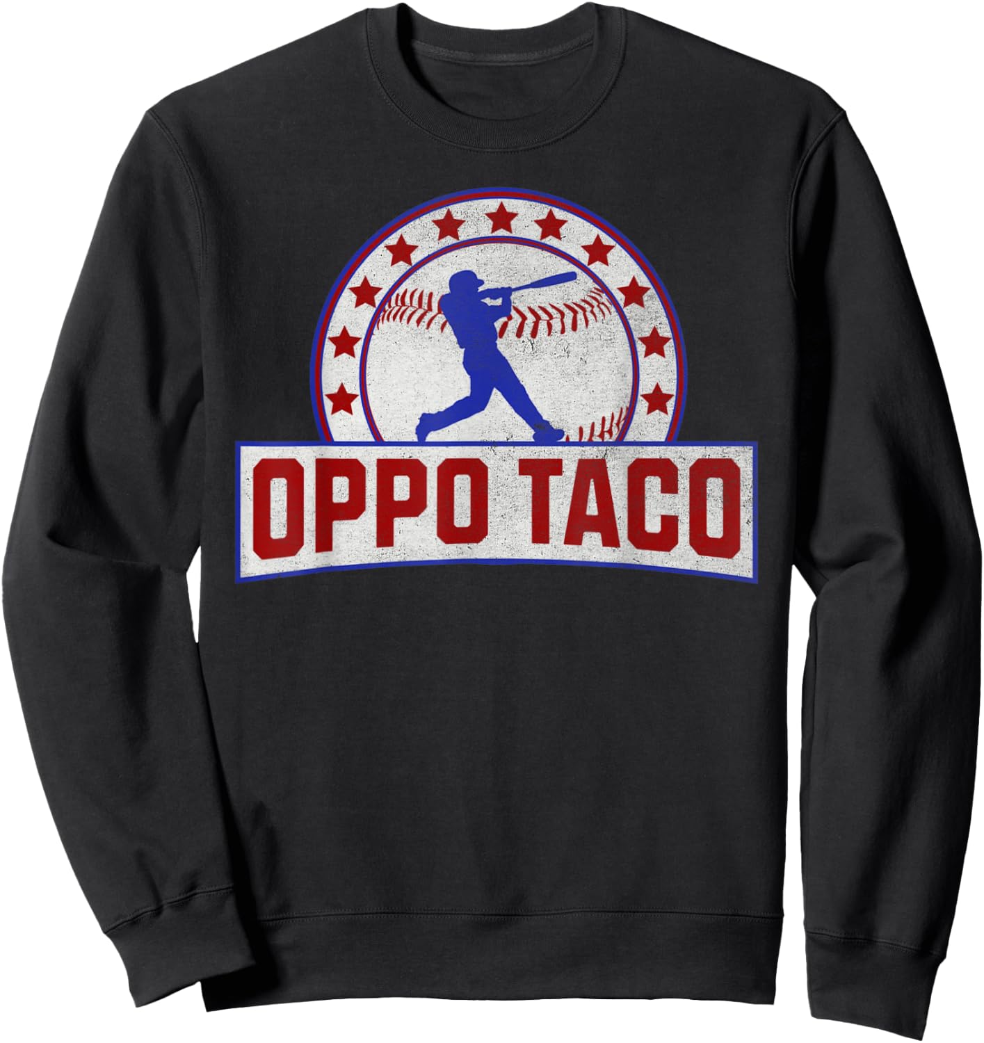 Baseball Oppo Taco Base Ball Home Run Sweatshirt - Sweatshirt | Black