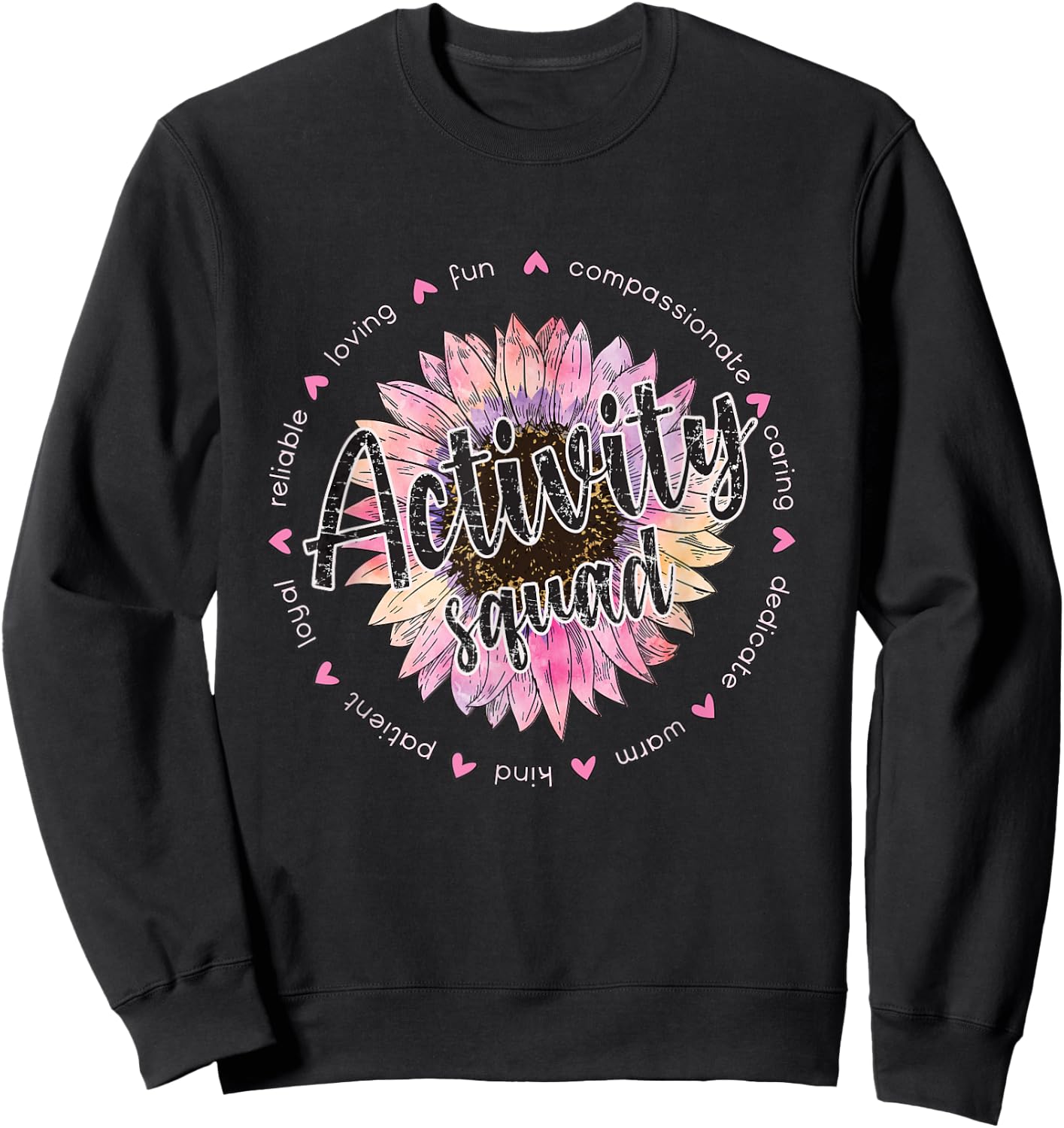 Activity Director Appreciation Activity Coordinator Flower Sweatshirt - Sweatshirt | Black