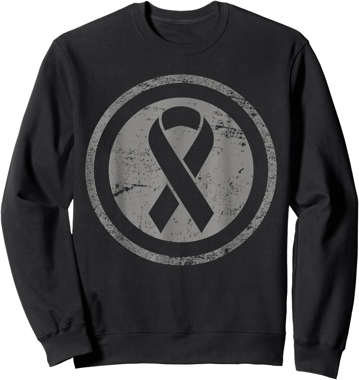 Childhood Cancer Awareness Gold Vintage Yellow Ribbon Sweatshirt - Sweatshirt | Black