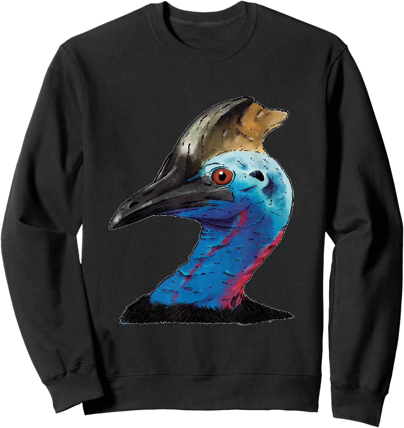 Cassowary Dino Bird Cassowaries Casque Head Cassowary Lover Sweatshirt - Sweatshirt | Black