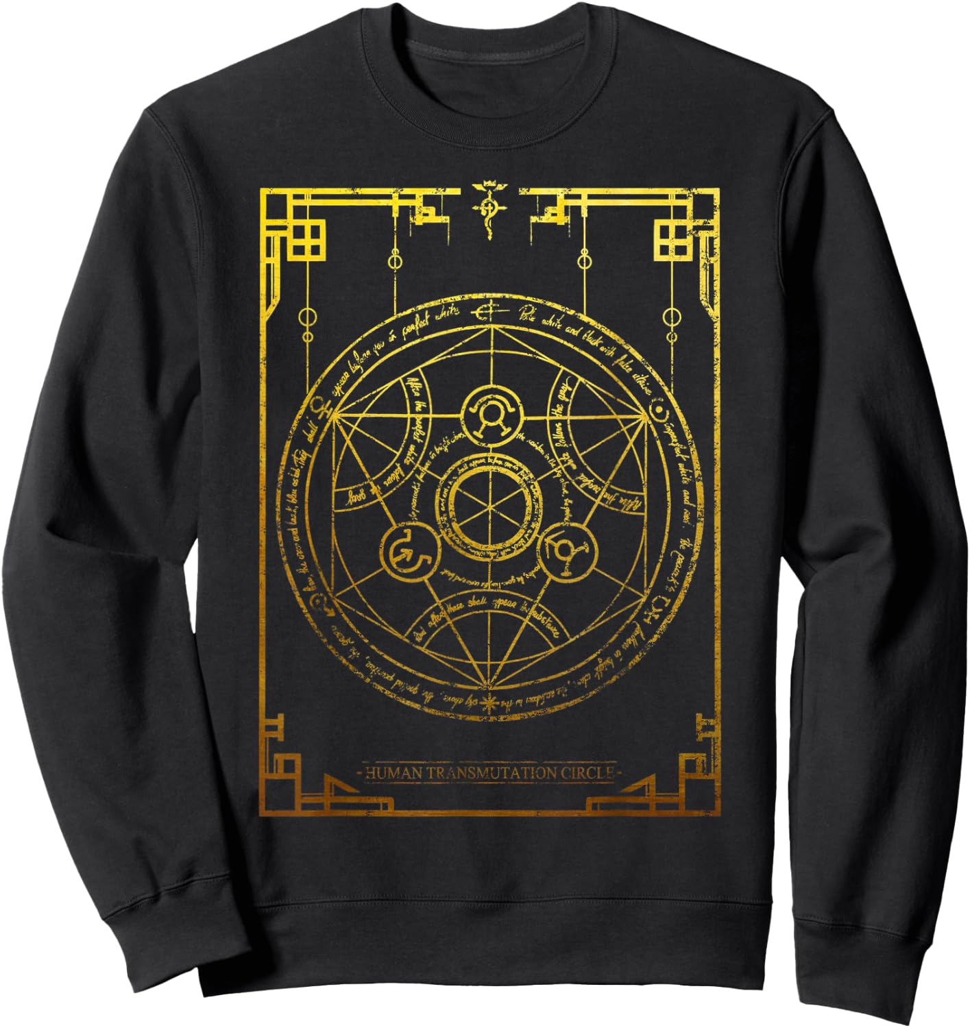 mystical symbols Human Transmutation Circle Sweatshirt - Sweatshirt | Black
