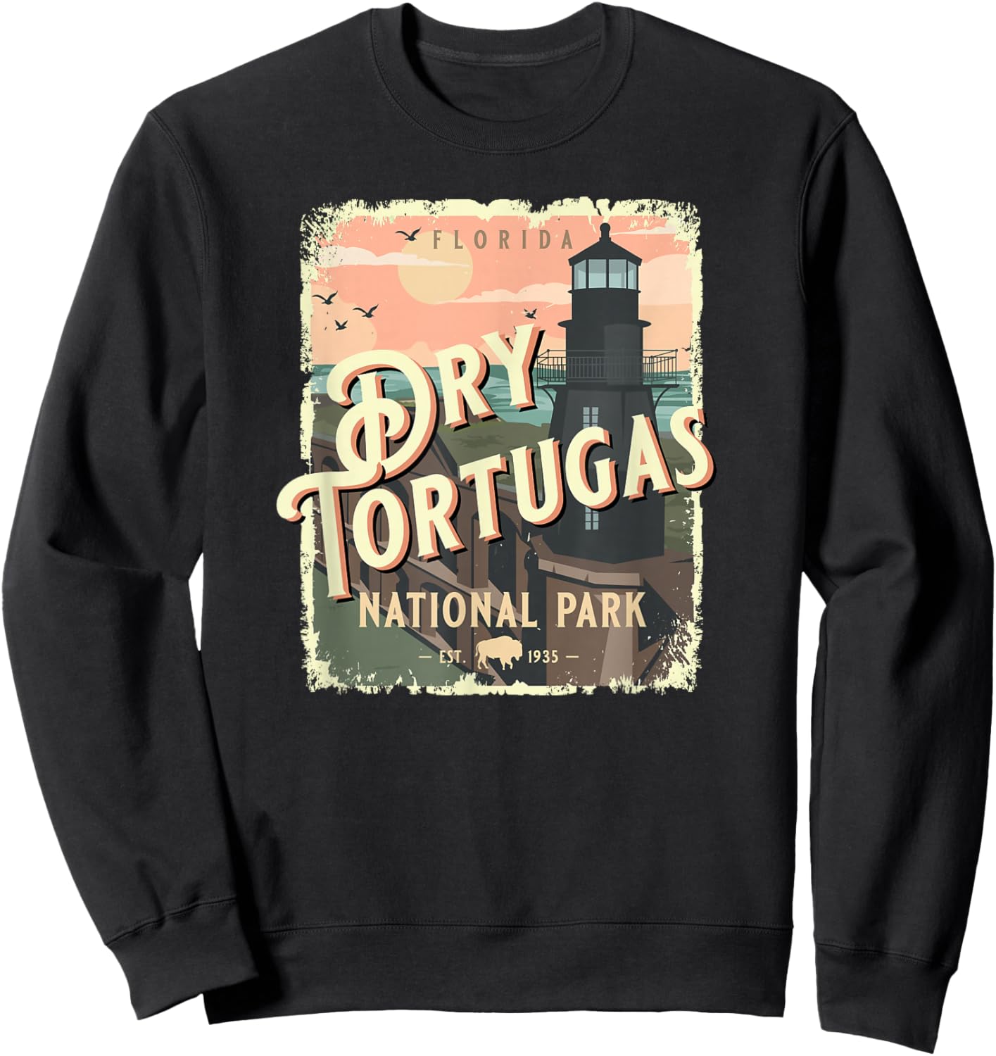 Dry Tortugas National Park Florida Keys Sea Coast Souvenir Sweatshirt - Sweatshirt | Black