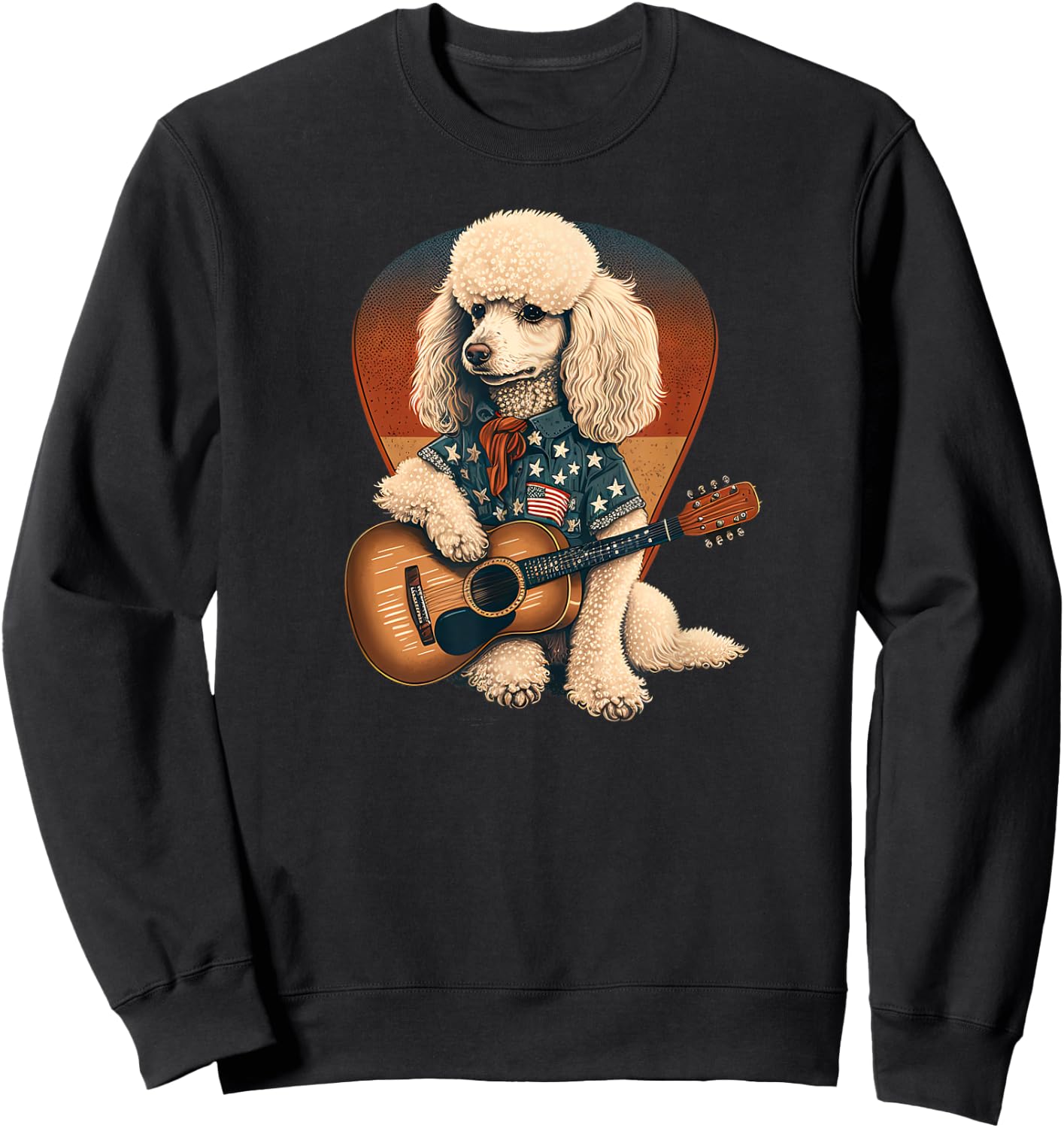 Funny Poodle Dog Miniature Poodle Toy Poodle Country music Women Girls Kids Sweatshirt - Sweatshirt | Black