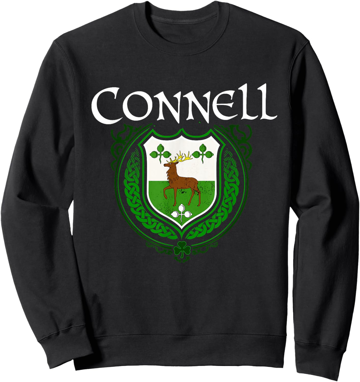 Connell Surname Irish Clan Tartan Badge Ireland Sweatshirt - Sweatshirt | Black