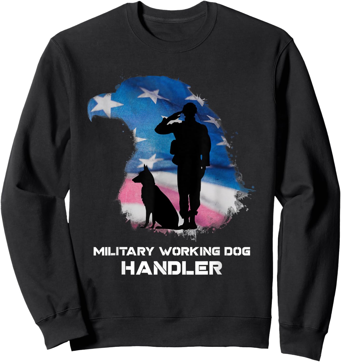 Military Working Dog Handler shirt women Sweatshirt - Sweatshirt | Black