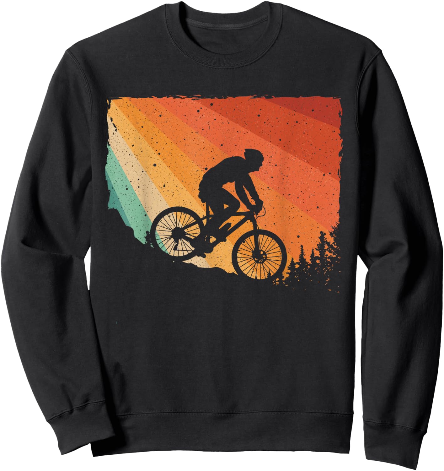 Funny Mountain Biking Design Women Mountain Bike Sweatshirt - Sweatshirt | Black
