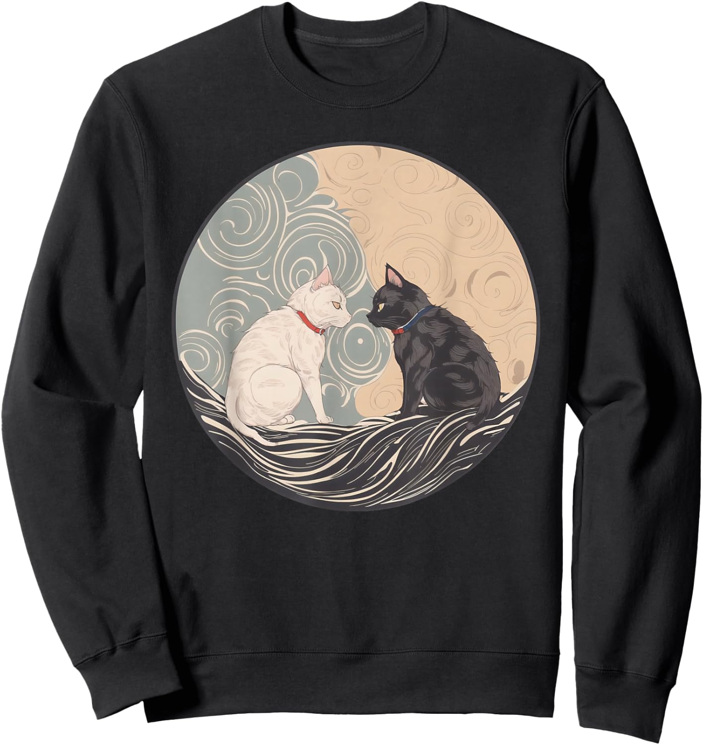 Ukiyo-e Cats Sweatshirt - Sweatshirt | Black