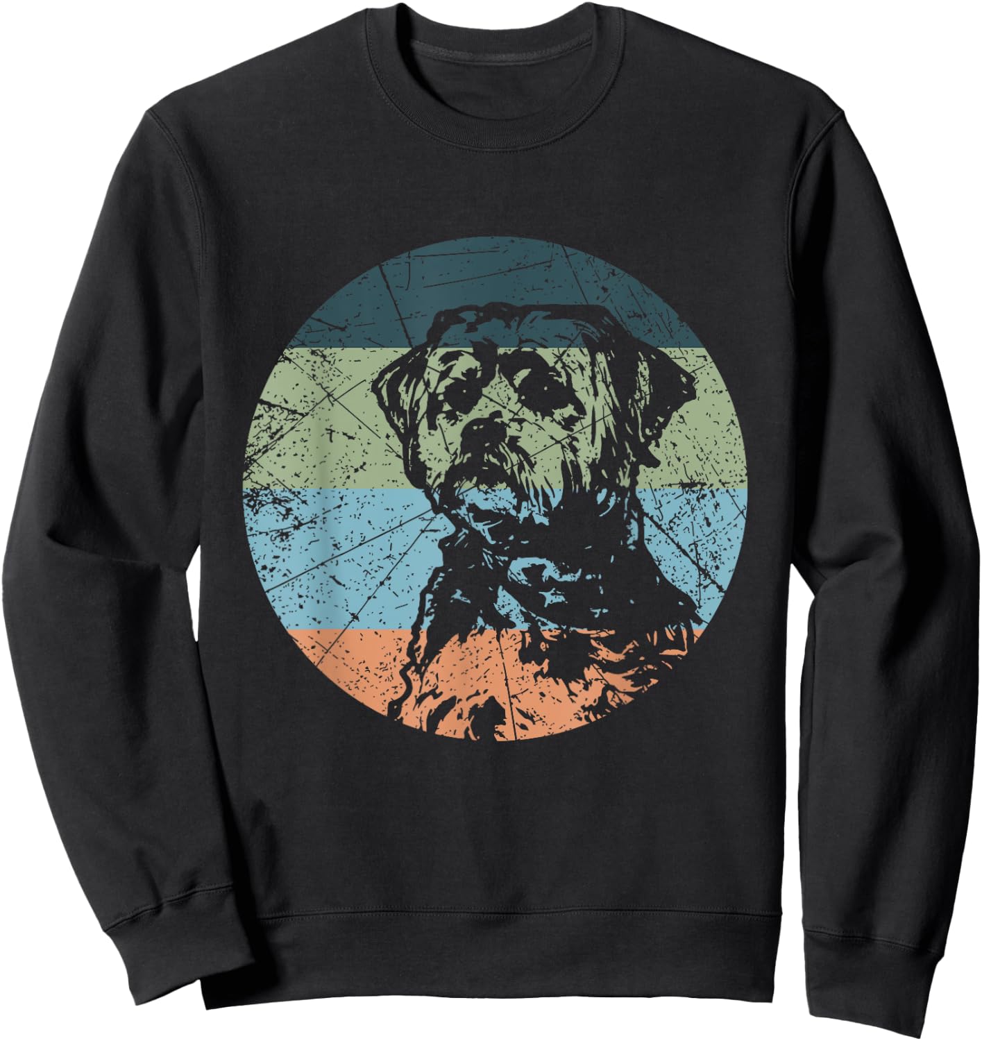 Retro Dog Silhouette - Vintage Shorkie Sweatshirt - Sweatshirt | Black