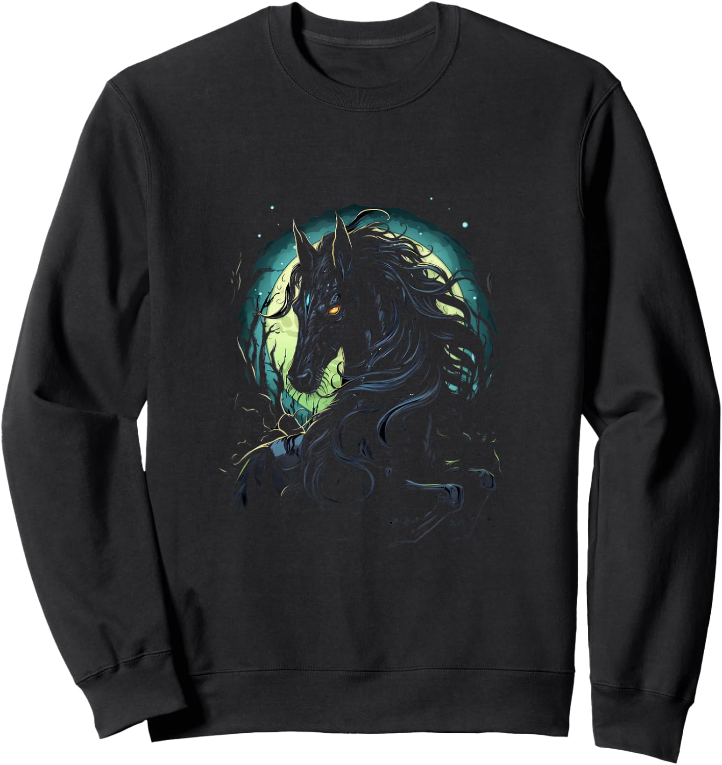 Gothic Horse Creepy Dark Horses Animal Goth Sweatshirt - Sweatshirt | Black
